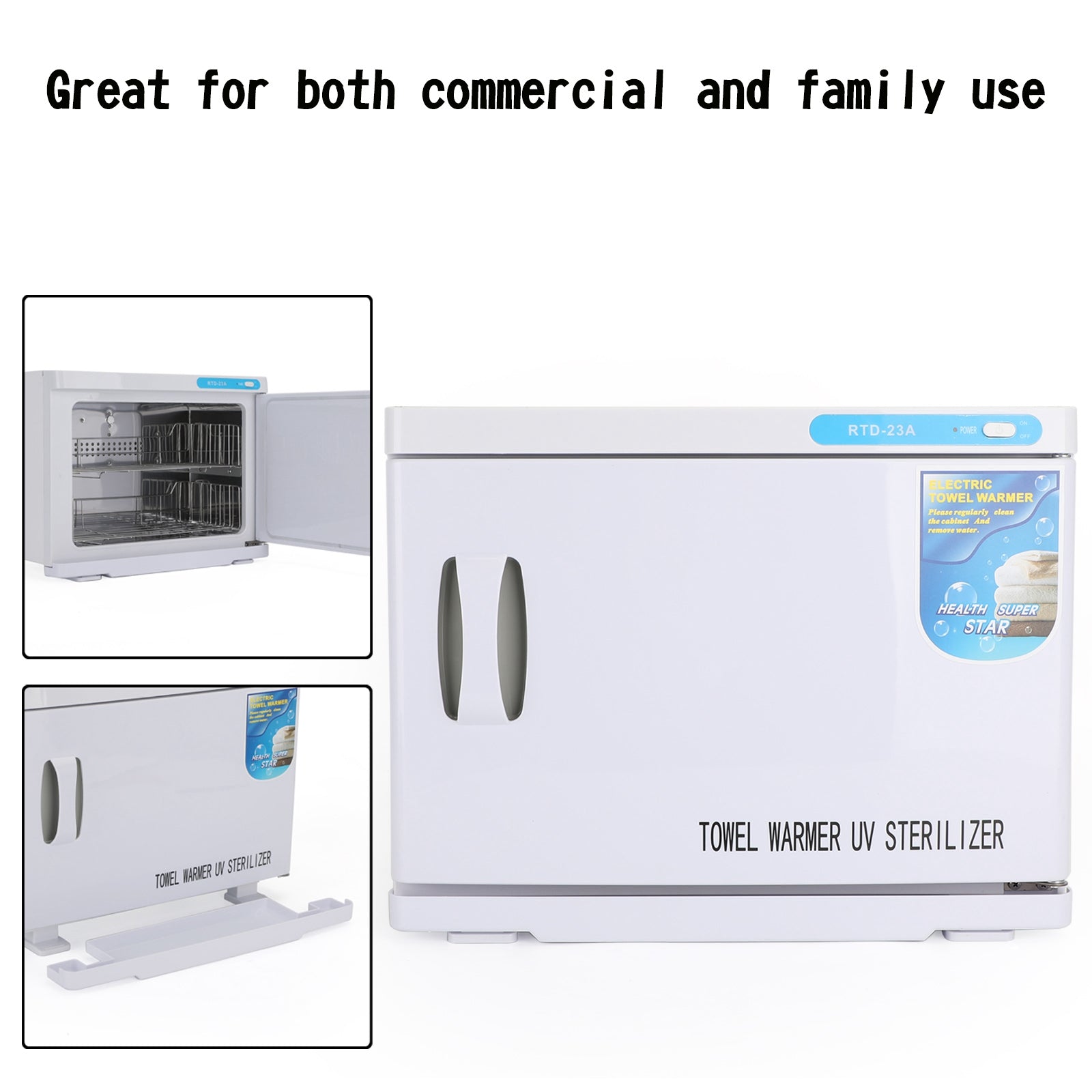 Boîte de stérilisation UV 23L, armoire chauffante pour serviettes chaudes, équipement de beauté pour Salon du visage