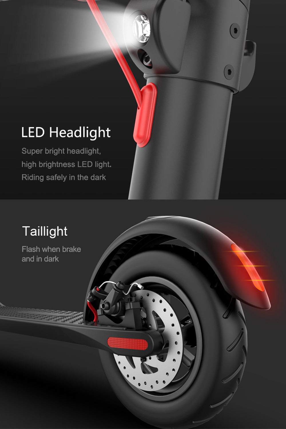 8.5" Opvouwbare elektrische scooter 350W, bereik 45 km voor woon-werkverkeer in de stad voor volwassenen