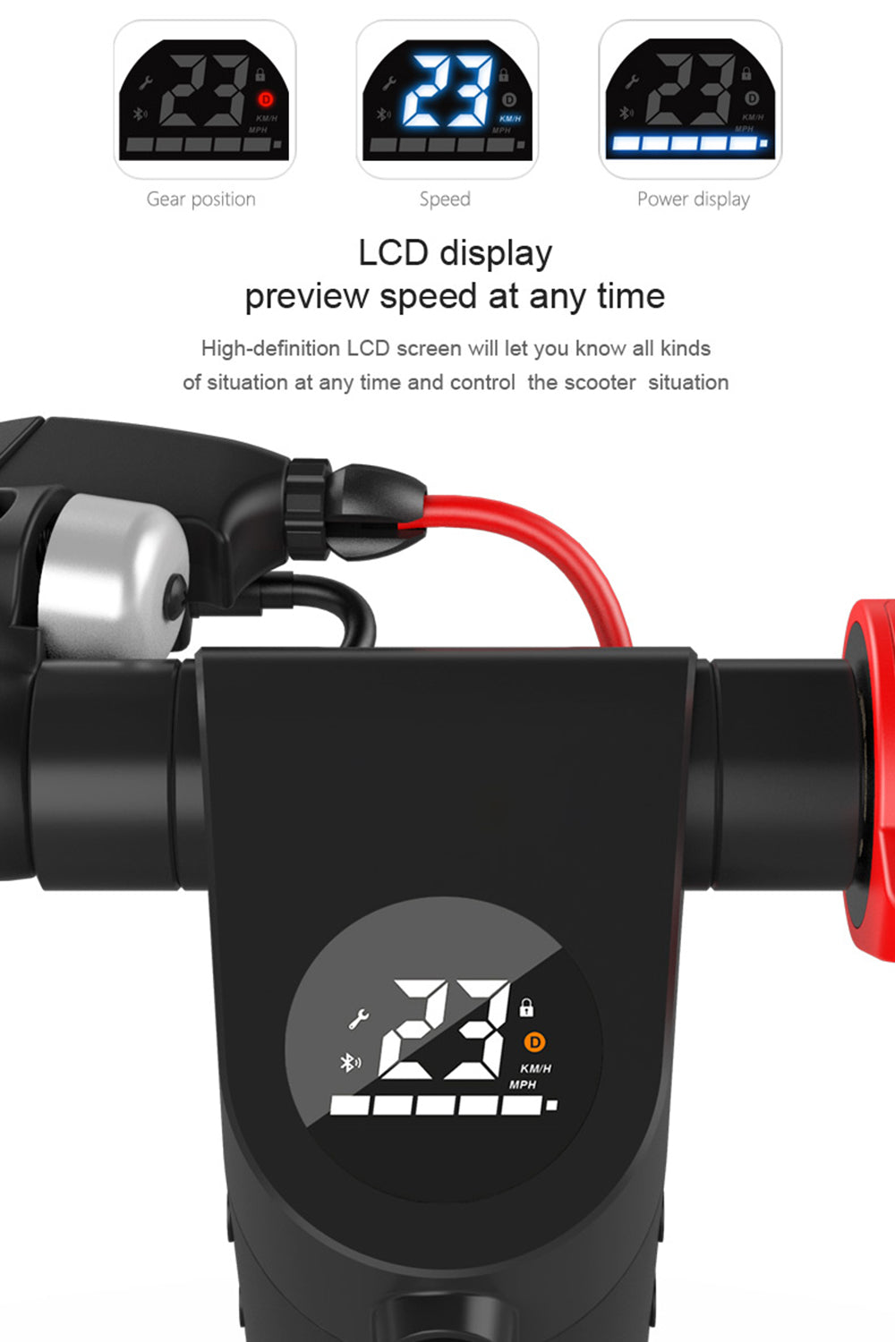 8.5" Opvouwbare elektrische scooter 350W, bereik 45 km voor woon-werkverkeer in de stad voor volwassenen