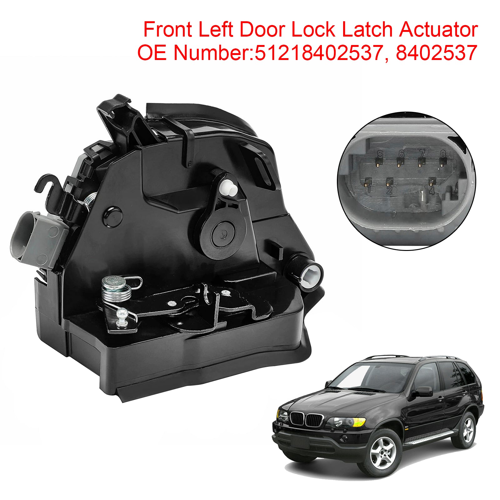 Front Left Door Lock Latch Catch Actuator 51218402537 For BMW X5 E53 2000-2006