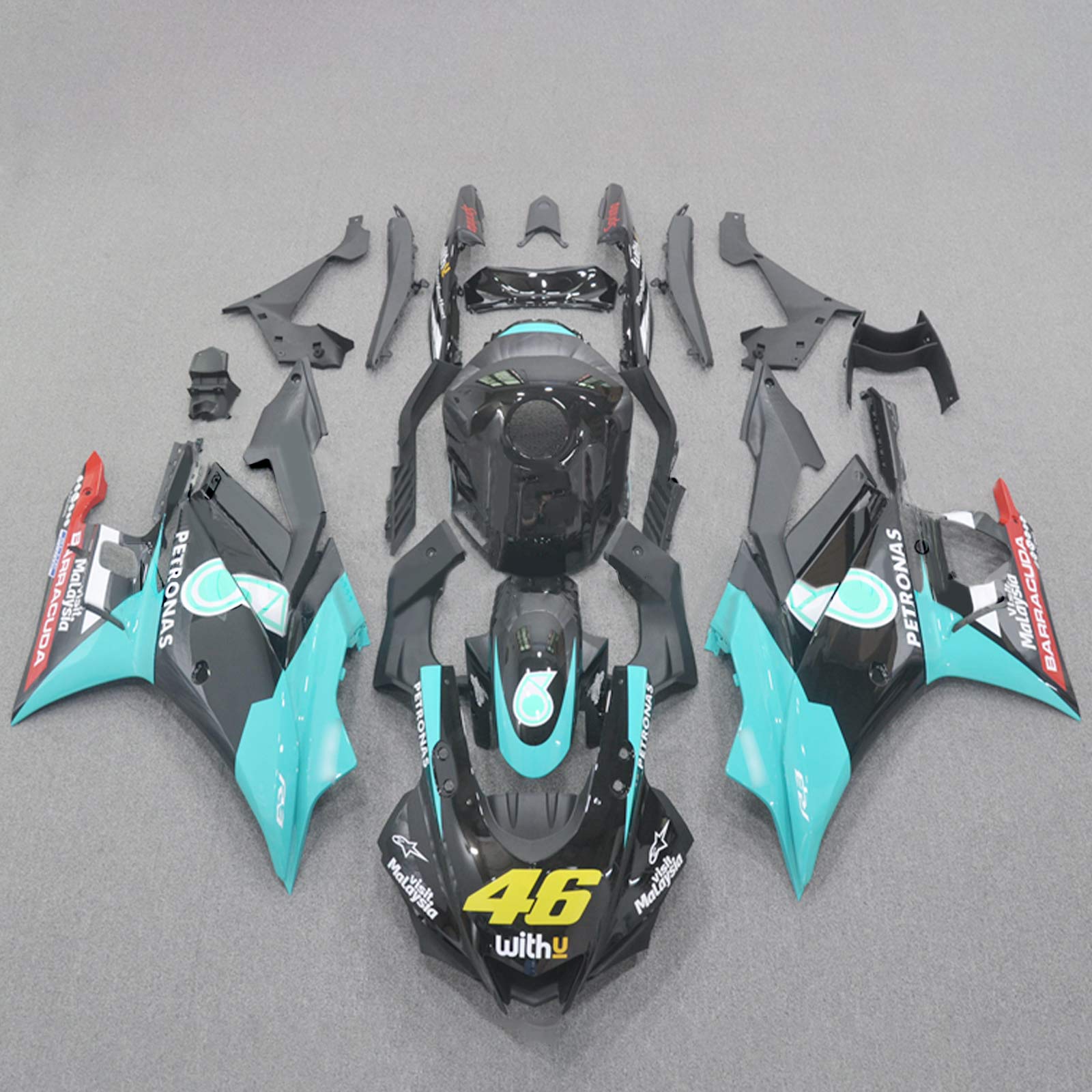 2019-2021 Yamaha YZF-R3 R25 Kit de carenagem de injeção AMOTOTT KIT BODYWORK ABS #107