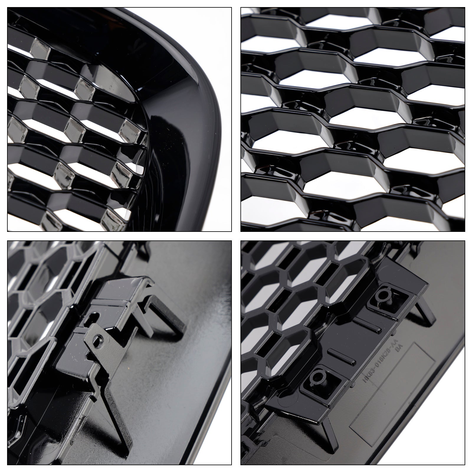 2016-2020 JAGUAR F-PACE X761 Gloss Black Front Bumper Grill Grille