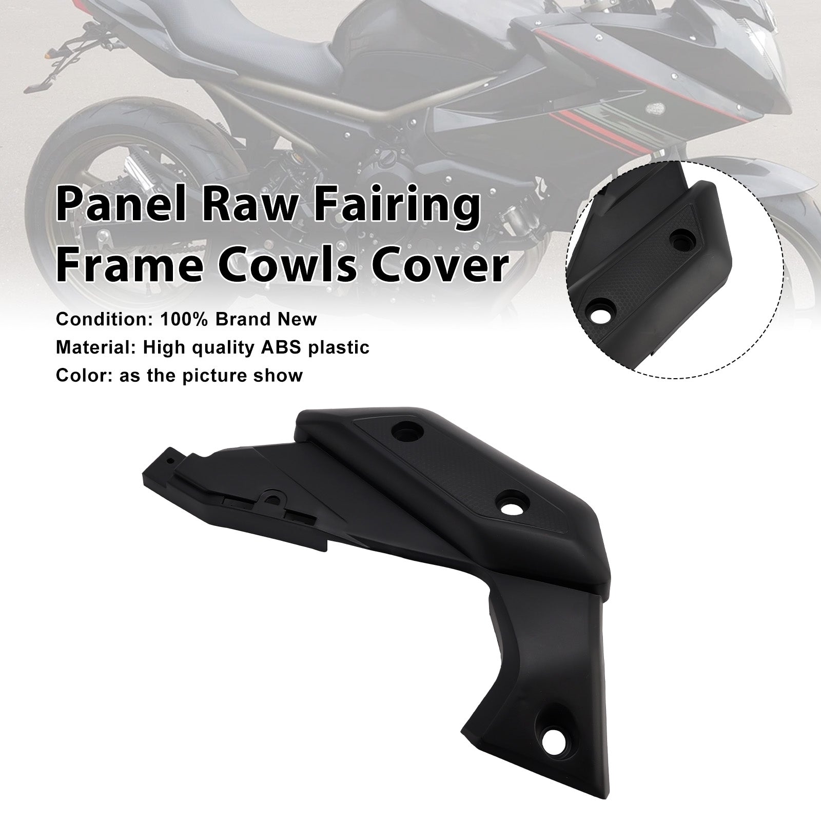 Couvercle de capot de cadre de carénage brut du panneau droit Yamaha XJ6 2009 - 2012