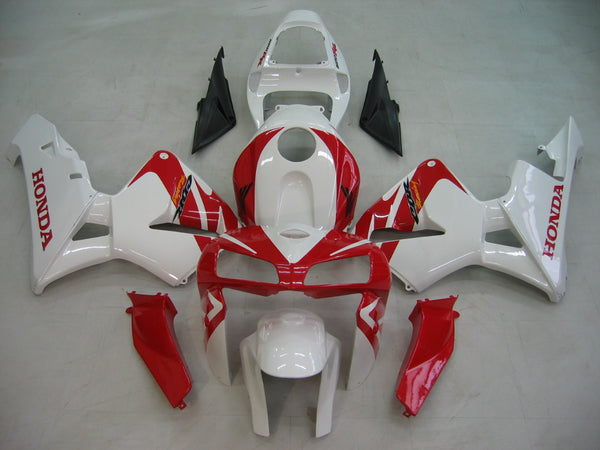 2005-2006 Honda CBR 600 RR White & Red CBR Racing Fairings Generic