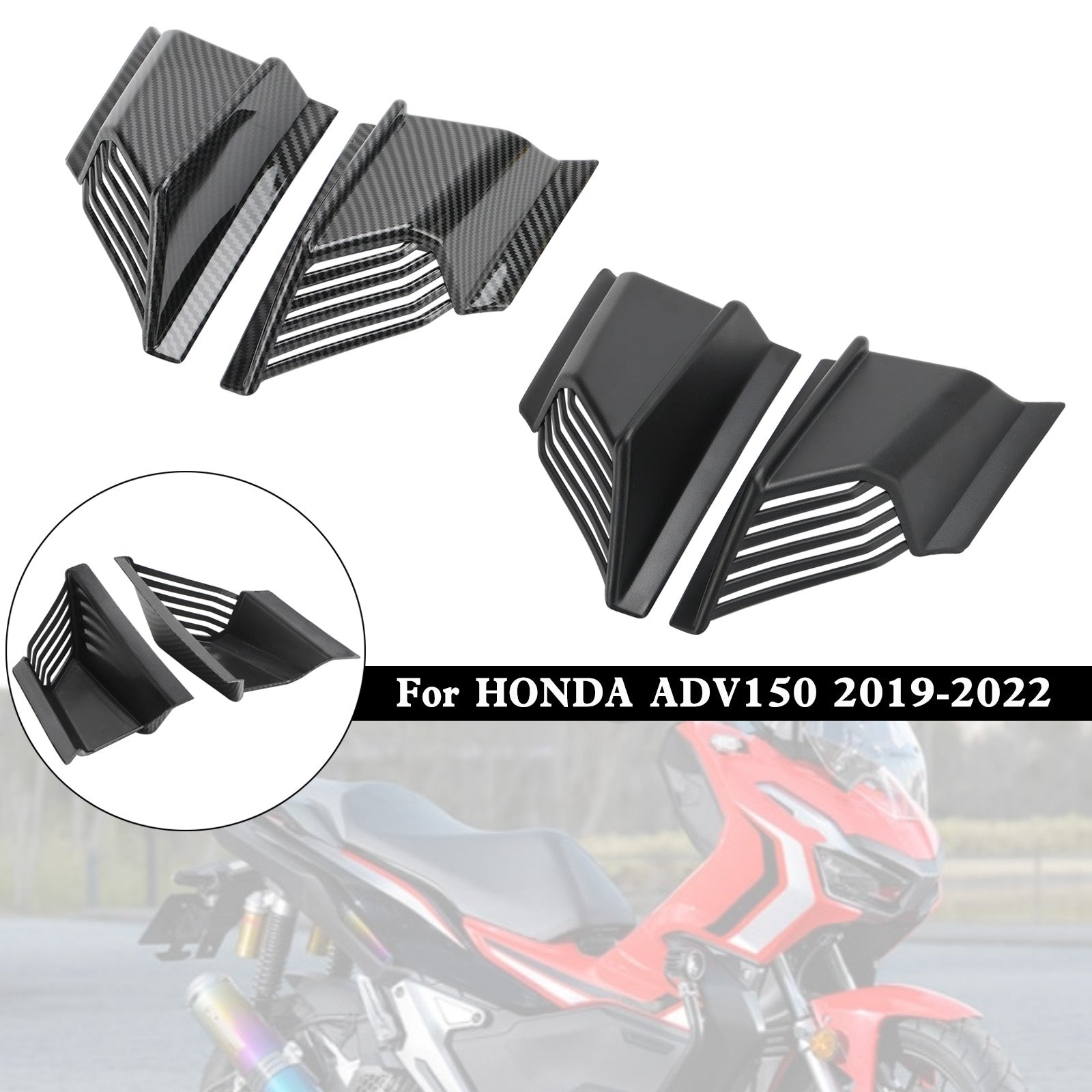 Body Winglet Side Deflector Air Wing Spoiler för Honda Adv-150 2019-2022