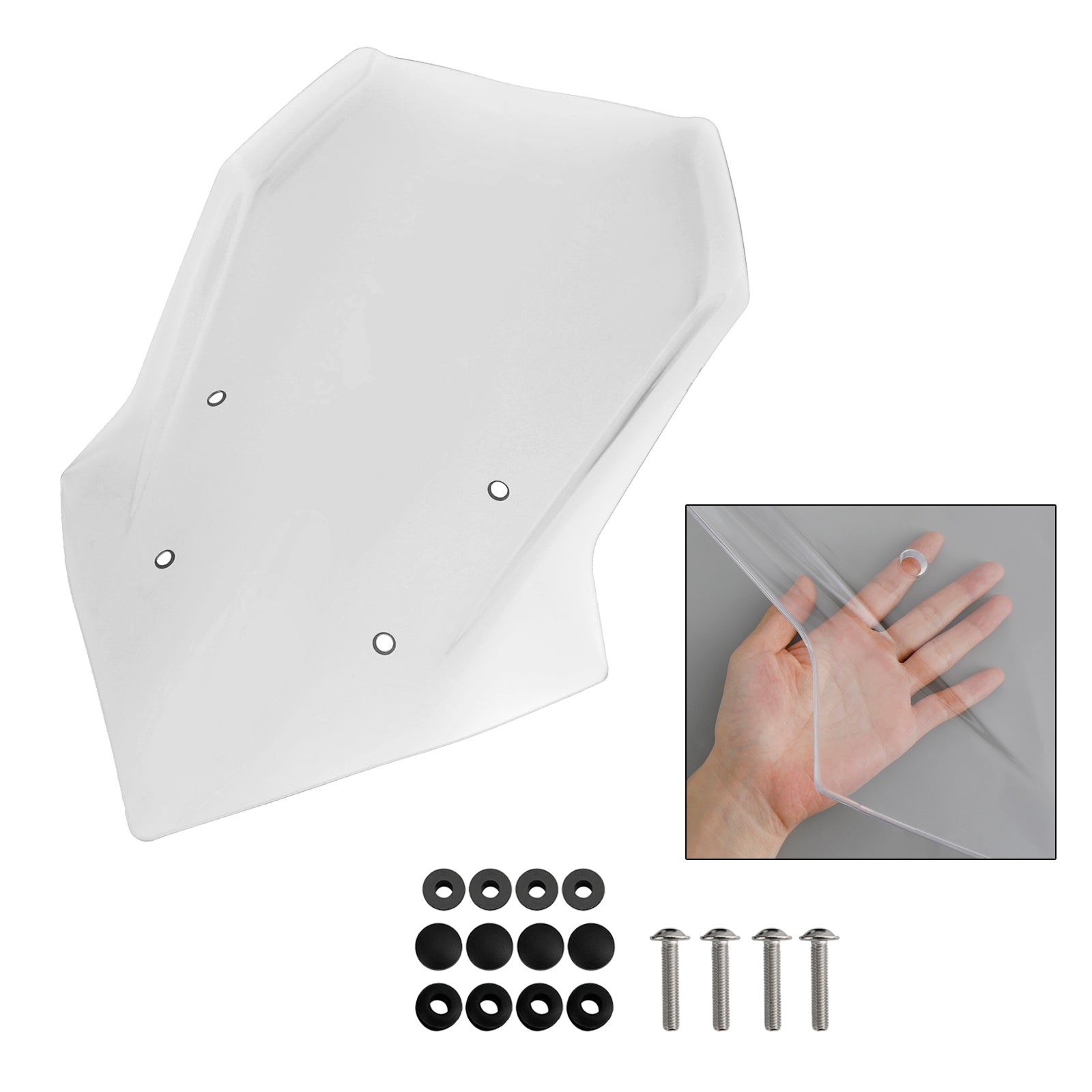 Černé sklo čelného skla pre Yamaha Tracer 900/GT 2018-2020 Tracer 9/GT 2021-23