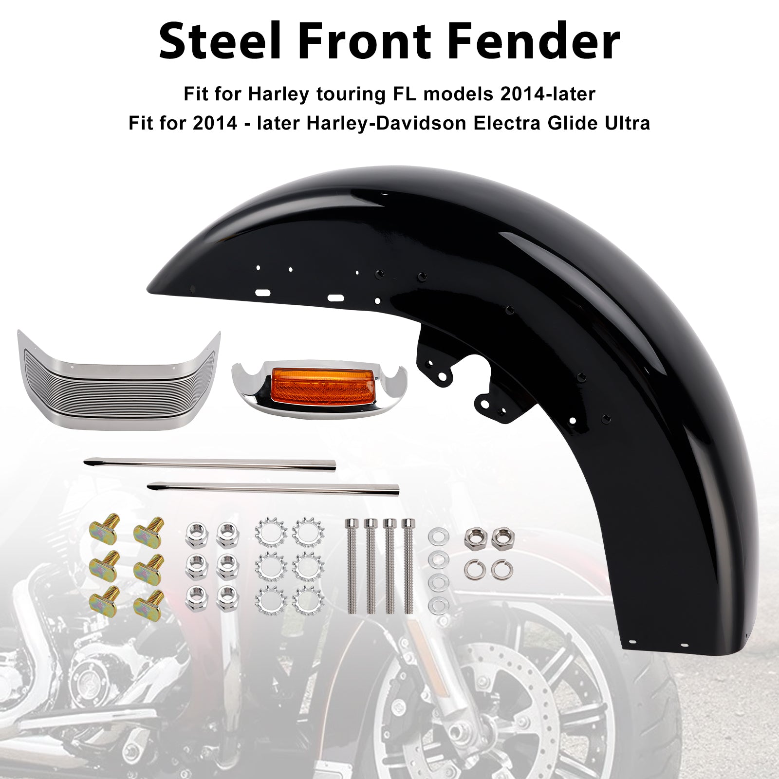 Guardabarros delantero de acero Ultra Limited Touring Electra Glide 2014-2024