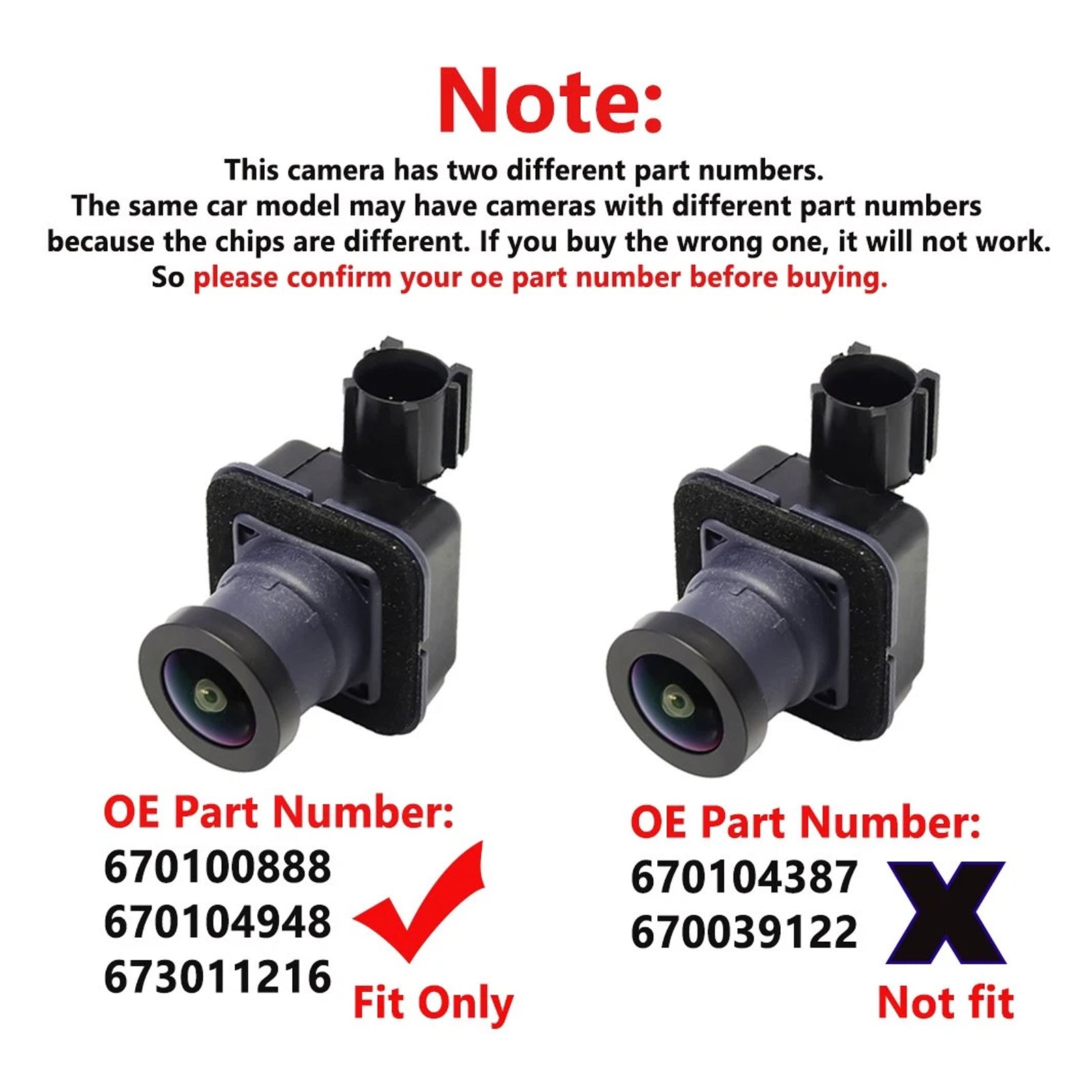 2017-2020 Maserati Levante Rear View Reversing Camera 670100888 670104948