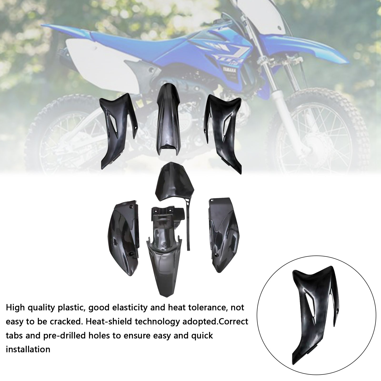 Yamaha TTR110 DIRT BIKE Body Plastic Kit Fender Fairing