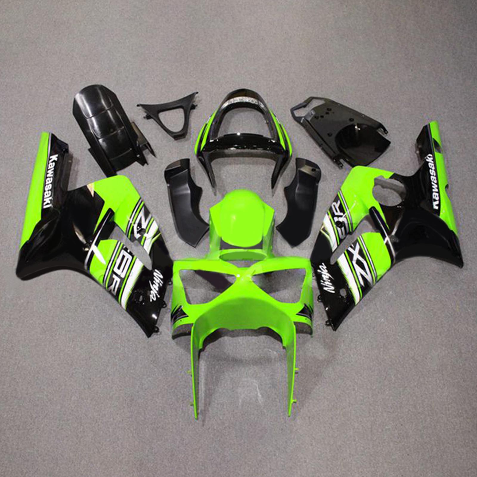 2003-2004 Kawasaki ZX6R 636 Injeksjon Fairing Kit Bodywork Plastic ABS#129