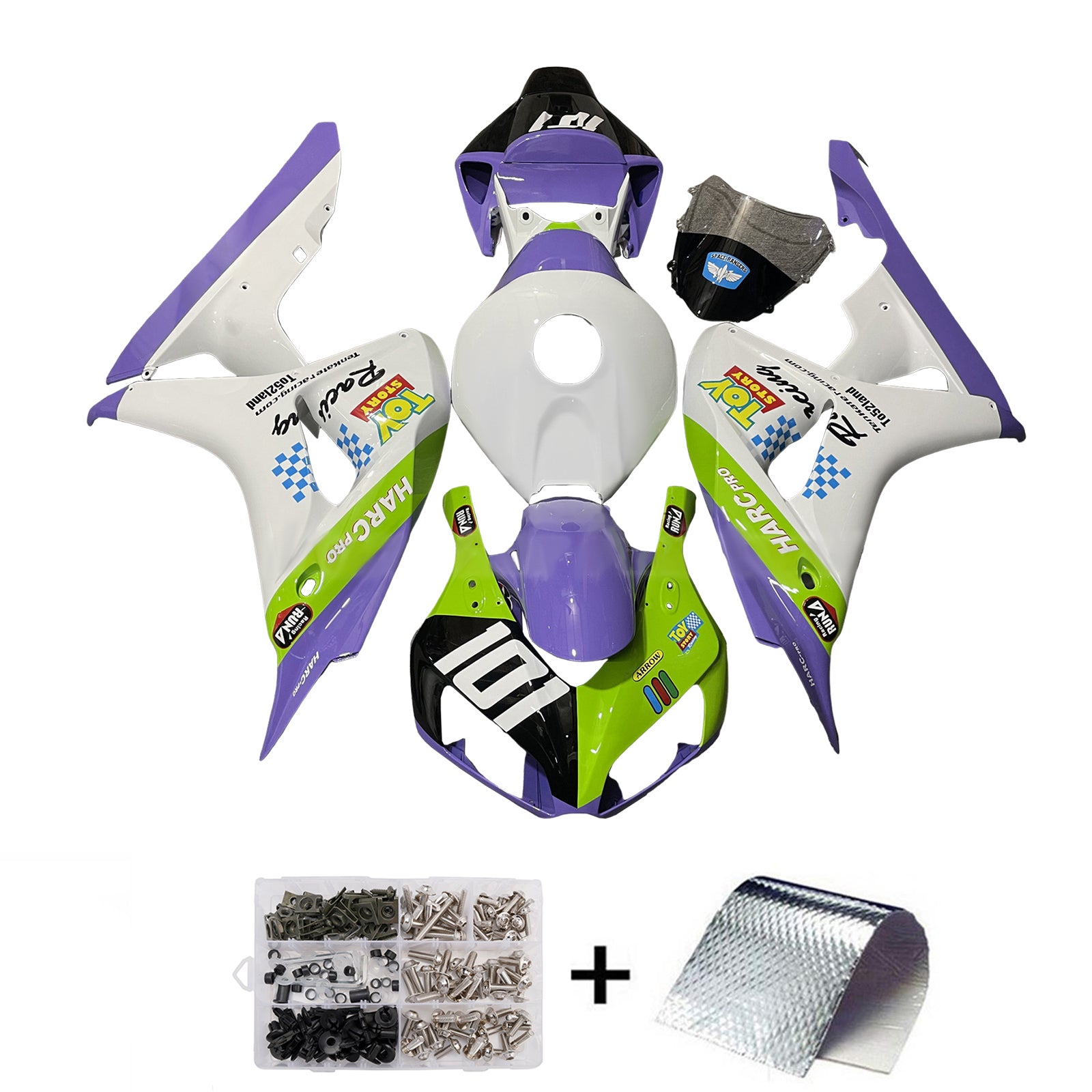 Injektionssats Kit Kroppsverk Plast ABS för Honda CBR1000RR 2006-2007