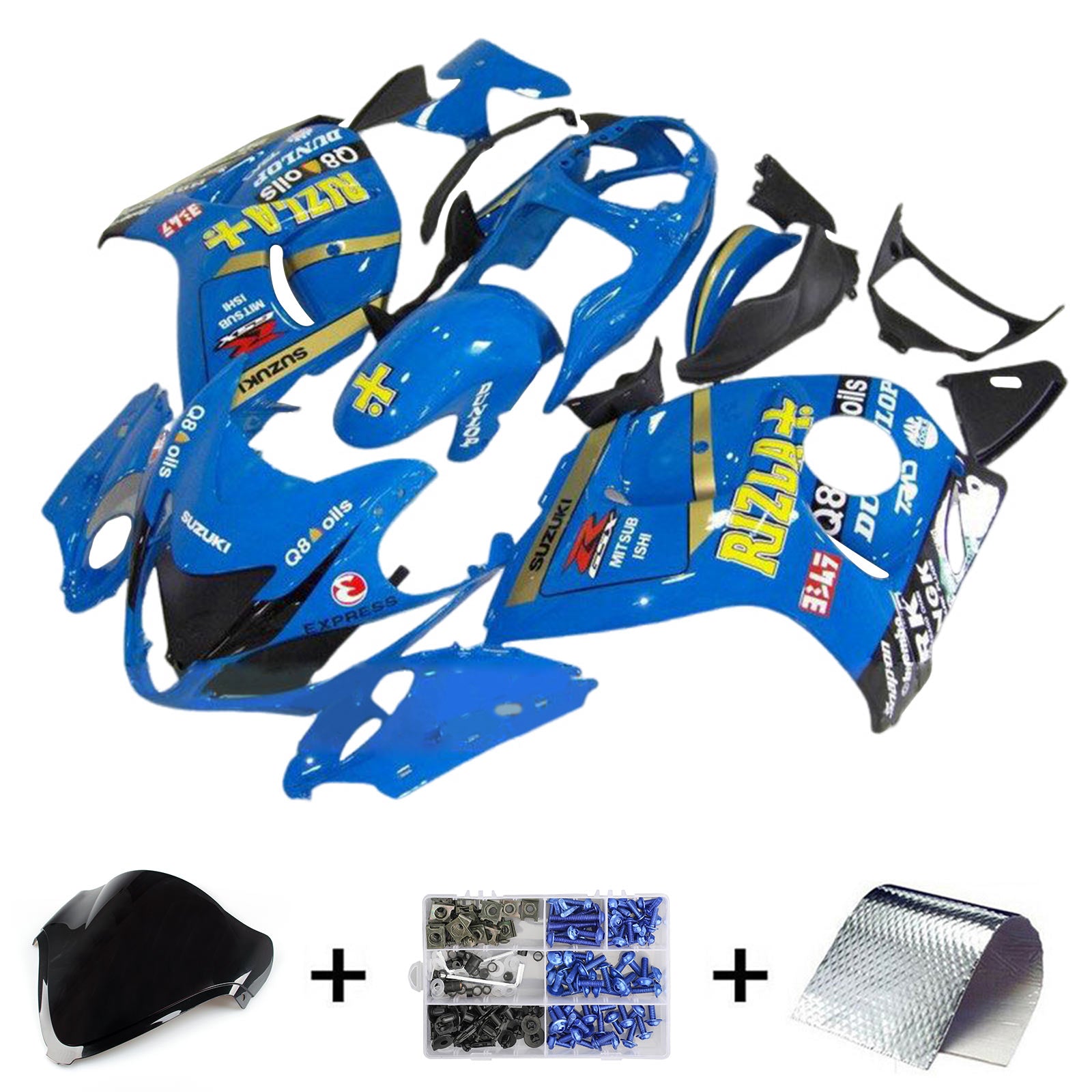 2008-2020 Suzuki Hayabusa GSX1300R Injektionsmässa kit Bodywork Plastic ABS