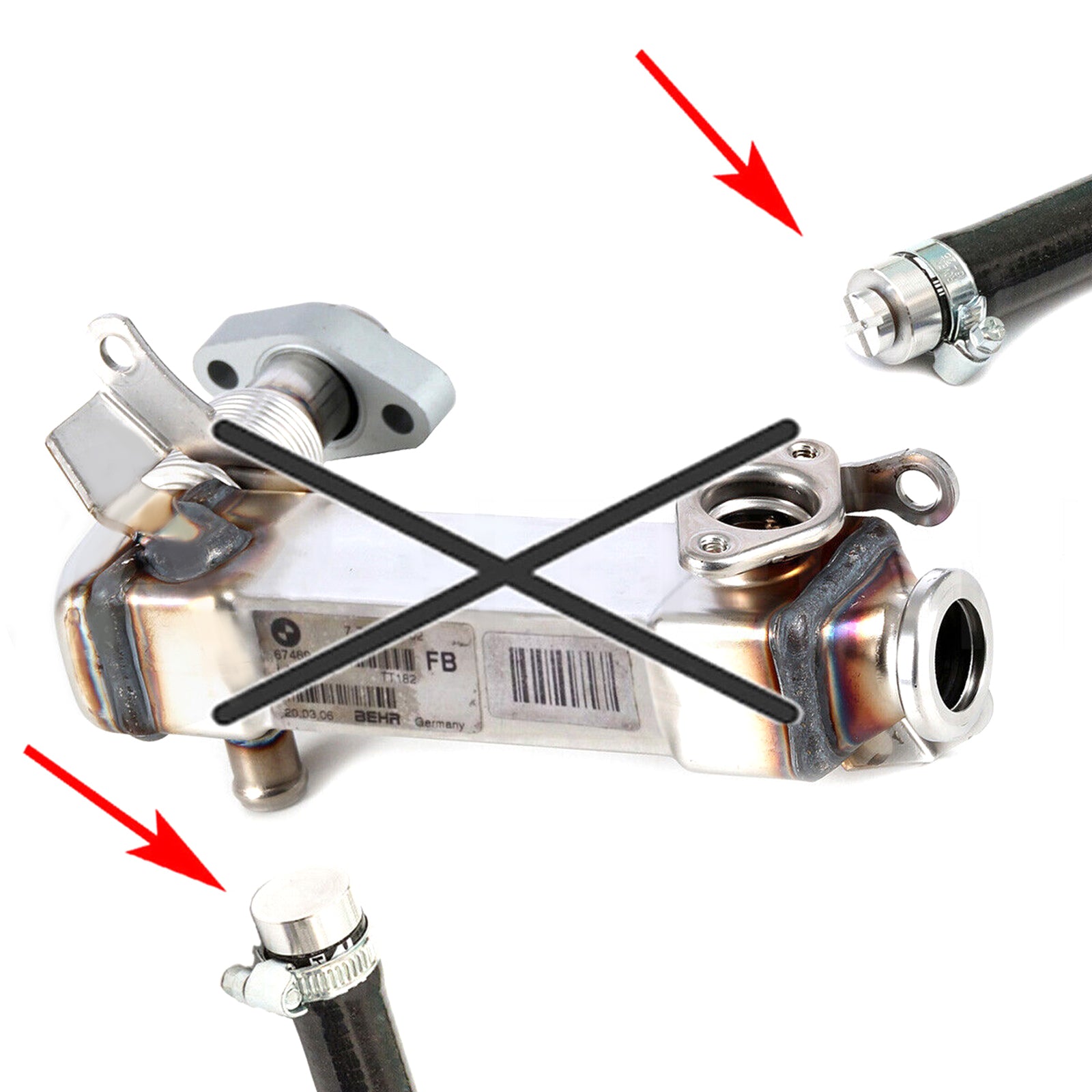 2008-2010 BMW 1-serie E90/E91 LCI 325d EGR-afdichtset M47N2 M57N2 dieselmotor