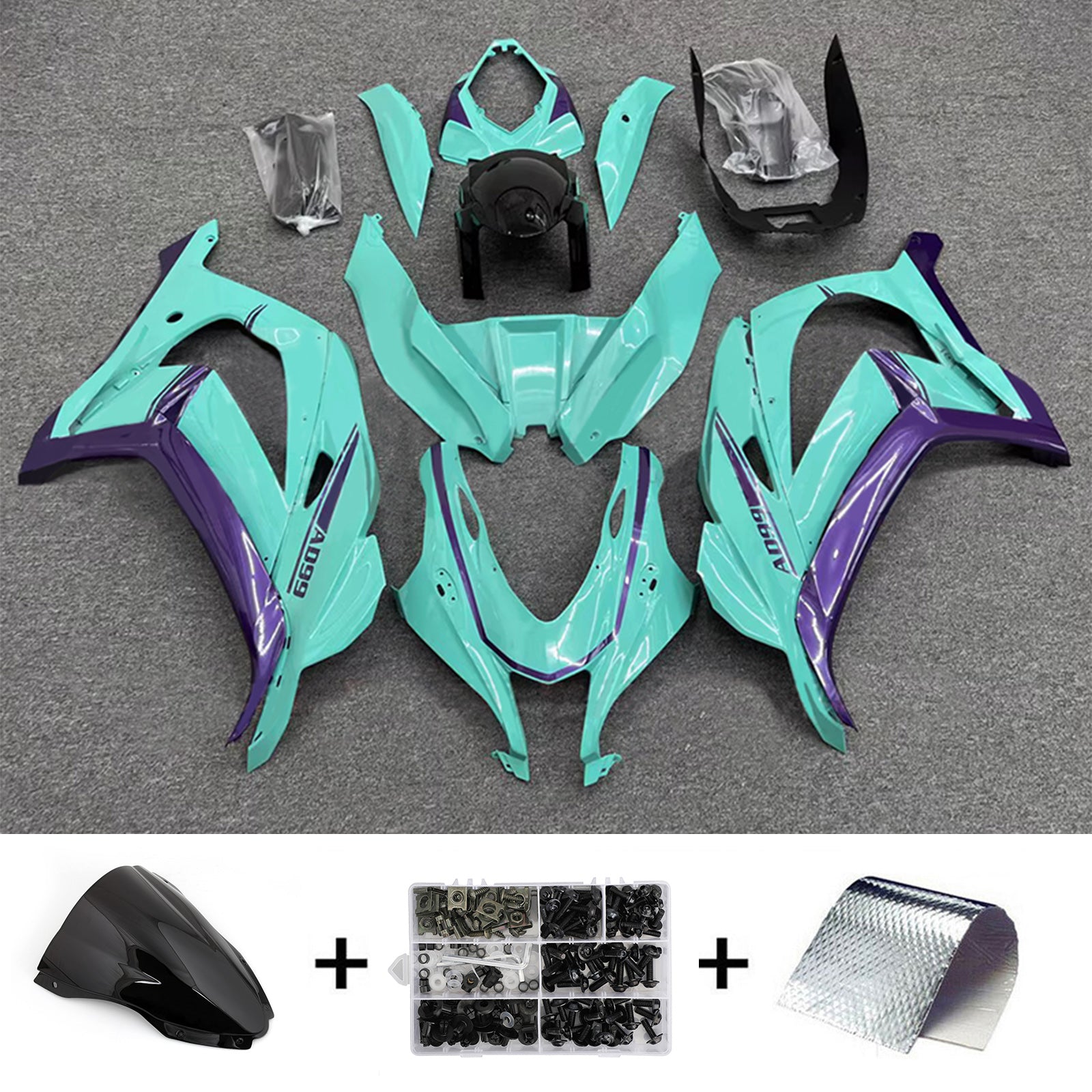 Injection Fairing Kit Bodywork Plastic ABS fit For Kawasaki ZX10R 2016-2020
