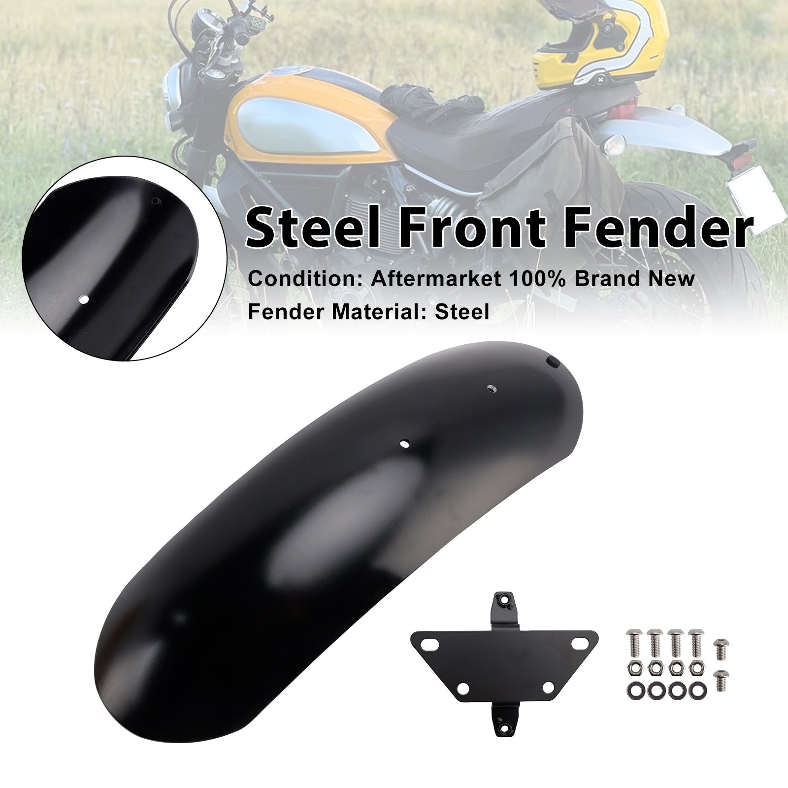 2018-2025 For Ducati Scrambler 1100 ( PRO/Sport/Spezial/ Dark PRO/Sport PRO ) Steel Front Fender Mudguard