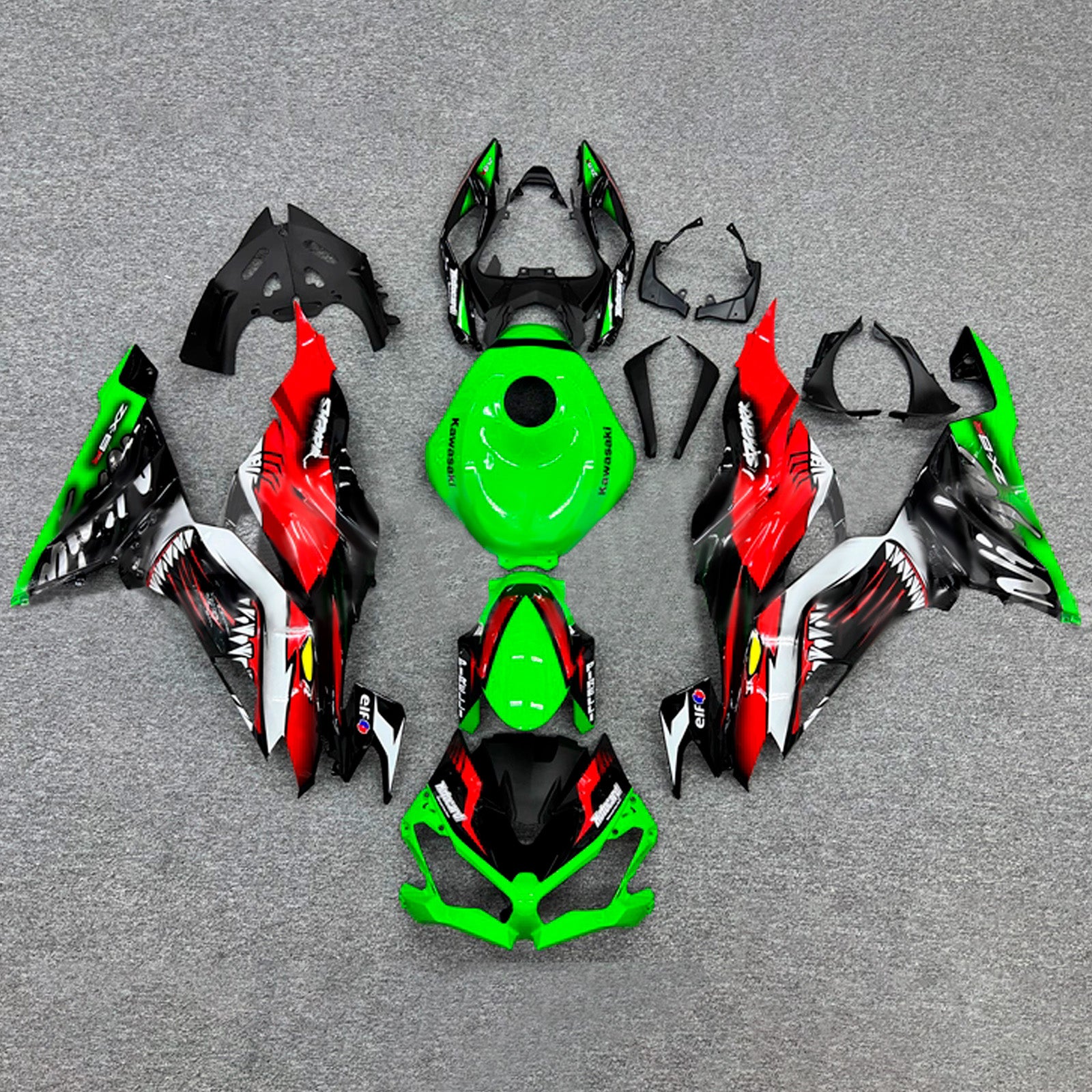 Injection Fairing Kit Bodywork Plastic ABS fit For Kawasaki ZX6R 2019-2023
