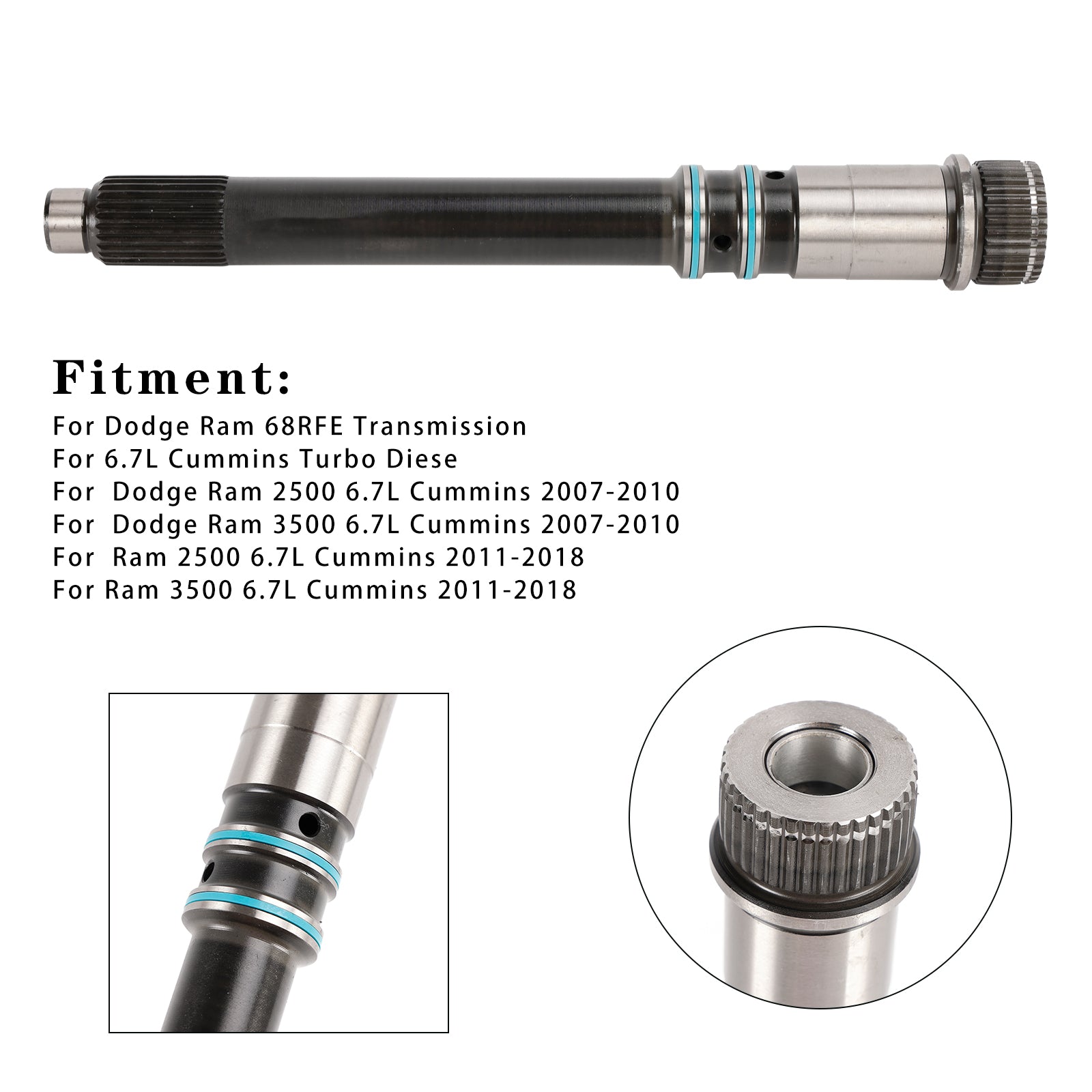 Transmission d'arbre d'entrée 68029247AA pour Dodge Ram 68RFE 6.7L OHV CUMMINS 07-17