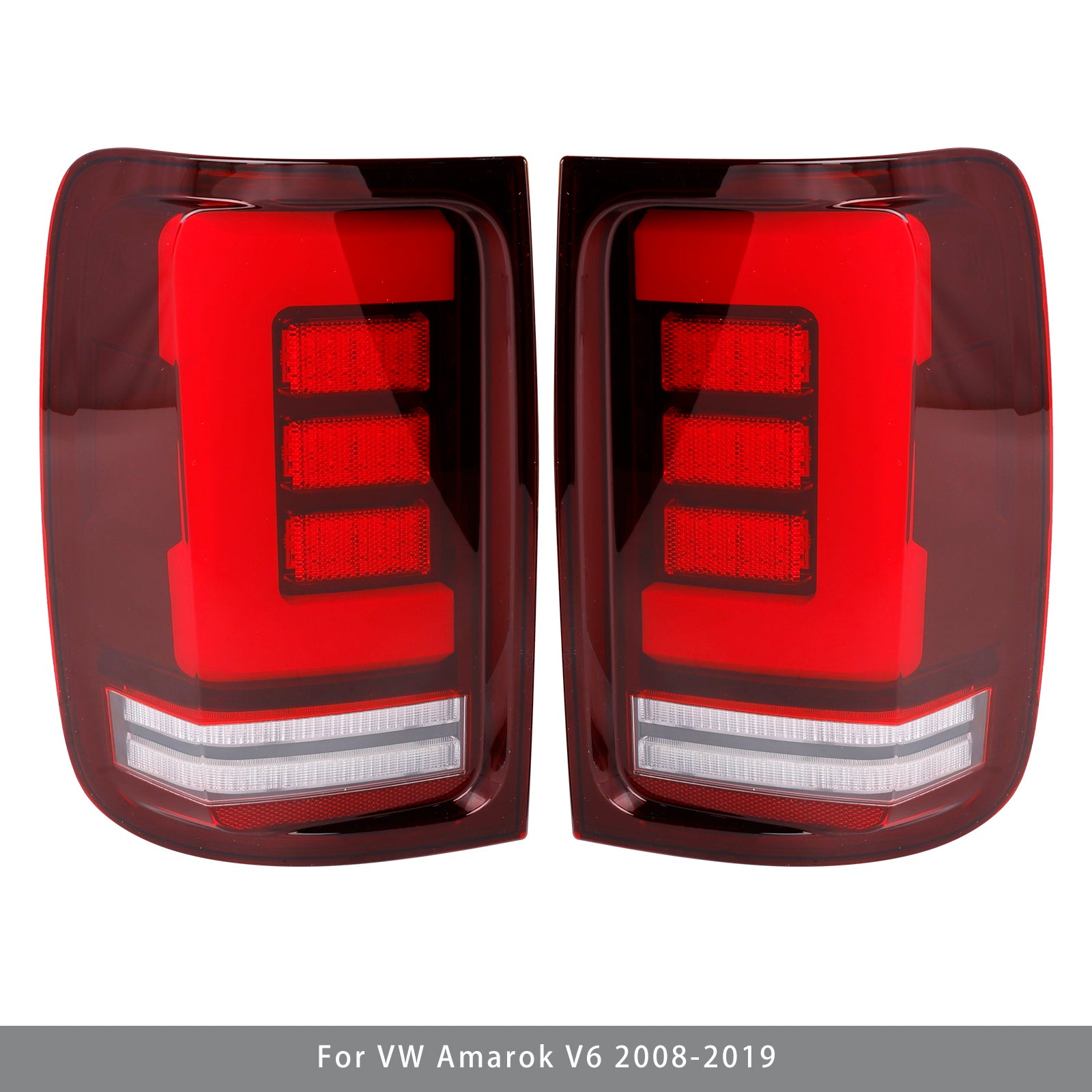 2008-2019 VW Amarok V6 Traseiro Direito & Par de lâmpadas de luz traseira LED esquerda vermelha
