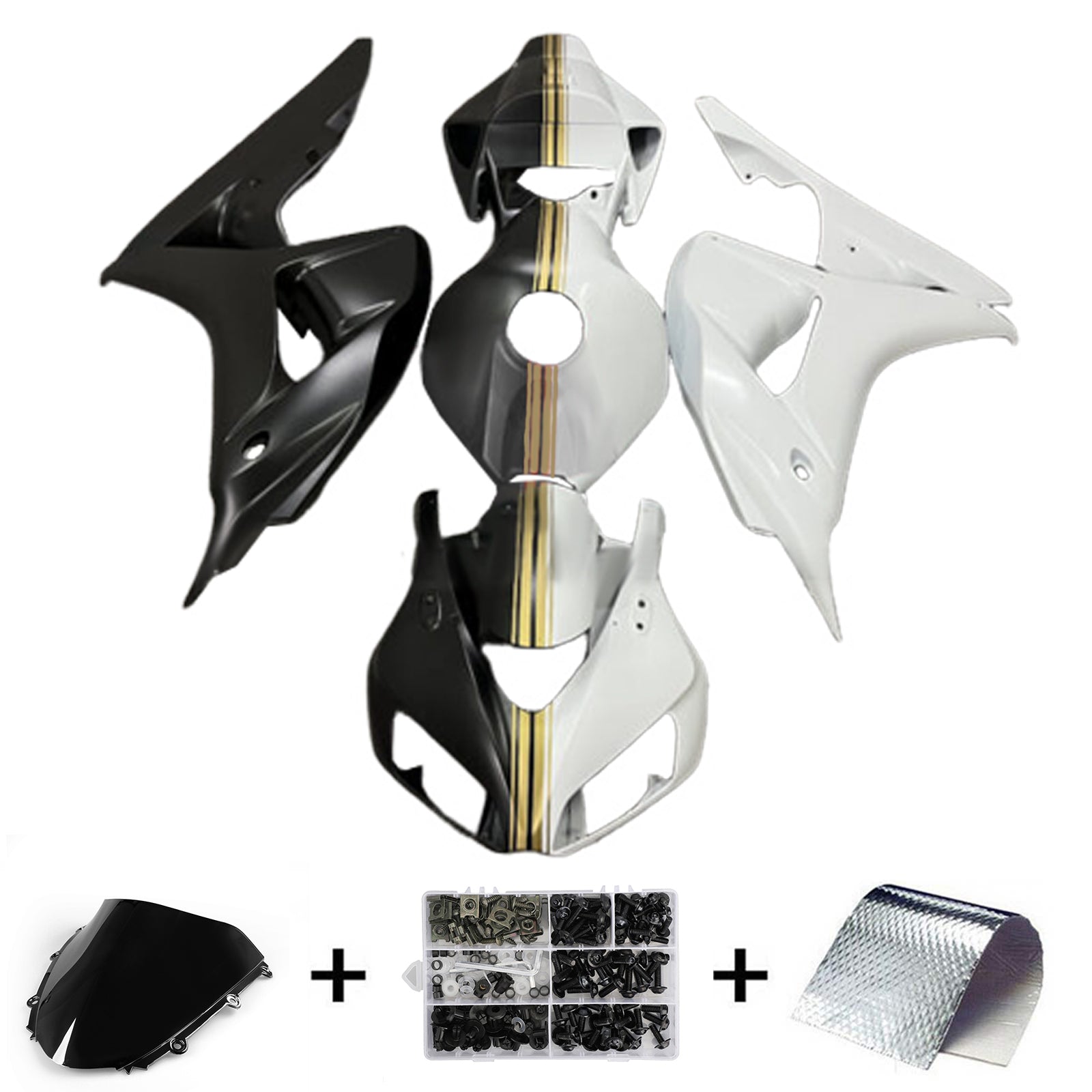 Injektionssats Kit Kroppsverk Plast ABS för Honda CBR1000RR 2006-2007
