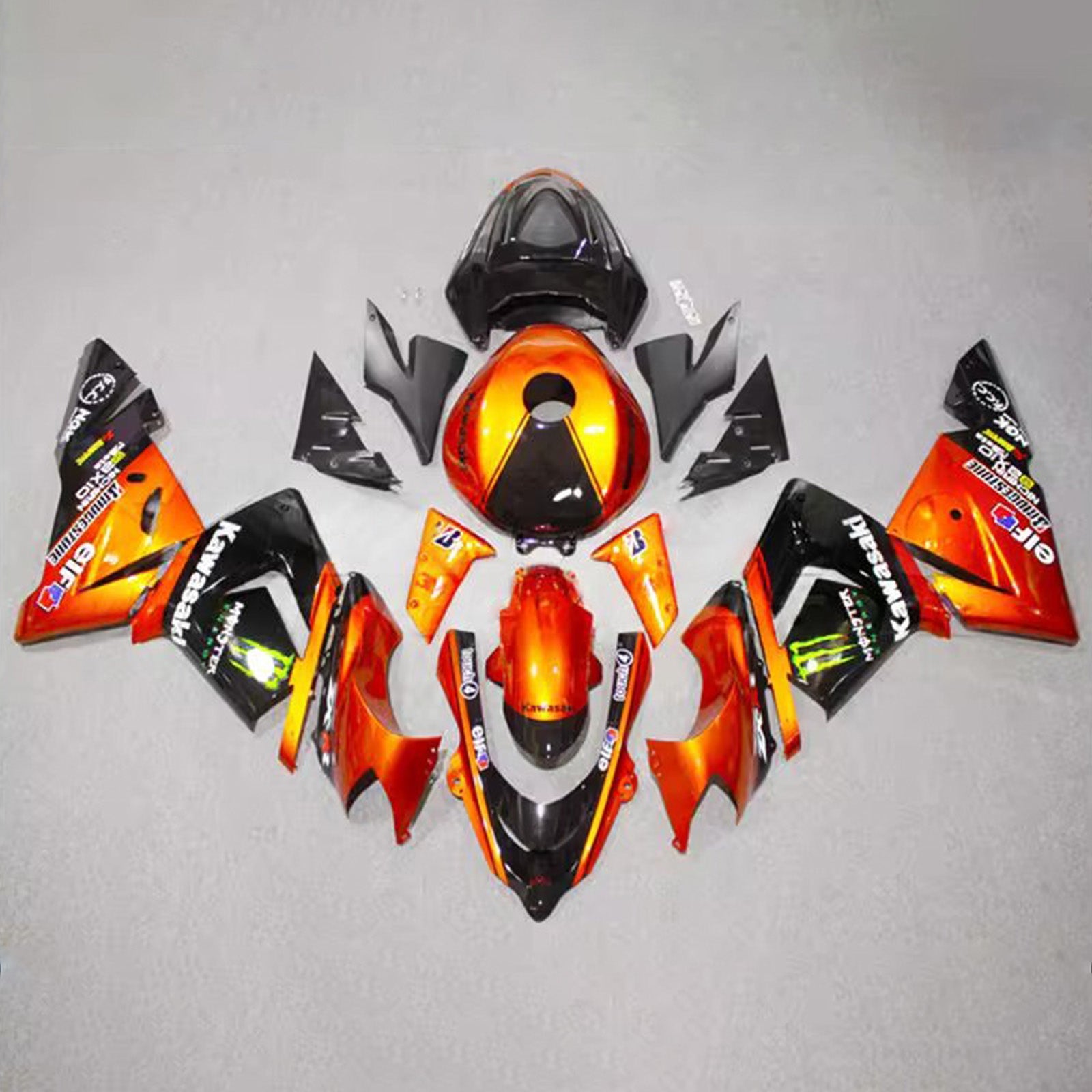 Injection Fairing Kit Bodywork Plastic ABS fit For Kawasaki ZX10R 2004-2005