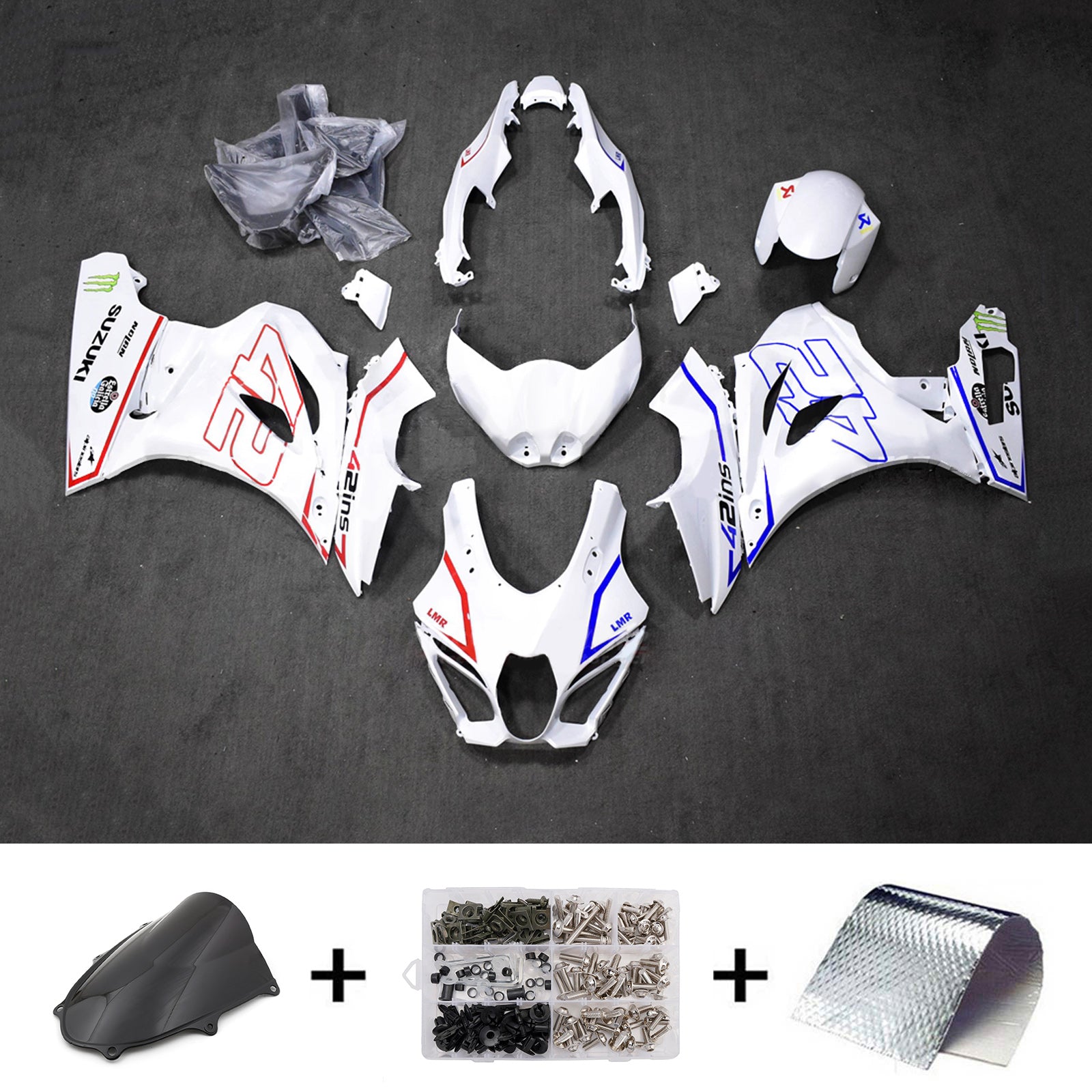 Injection Fairing Kit Bodywork Plastic ABS For Suzuki GSXR1000 2017-2025 K17