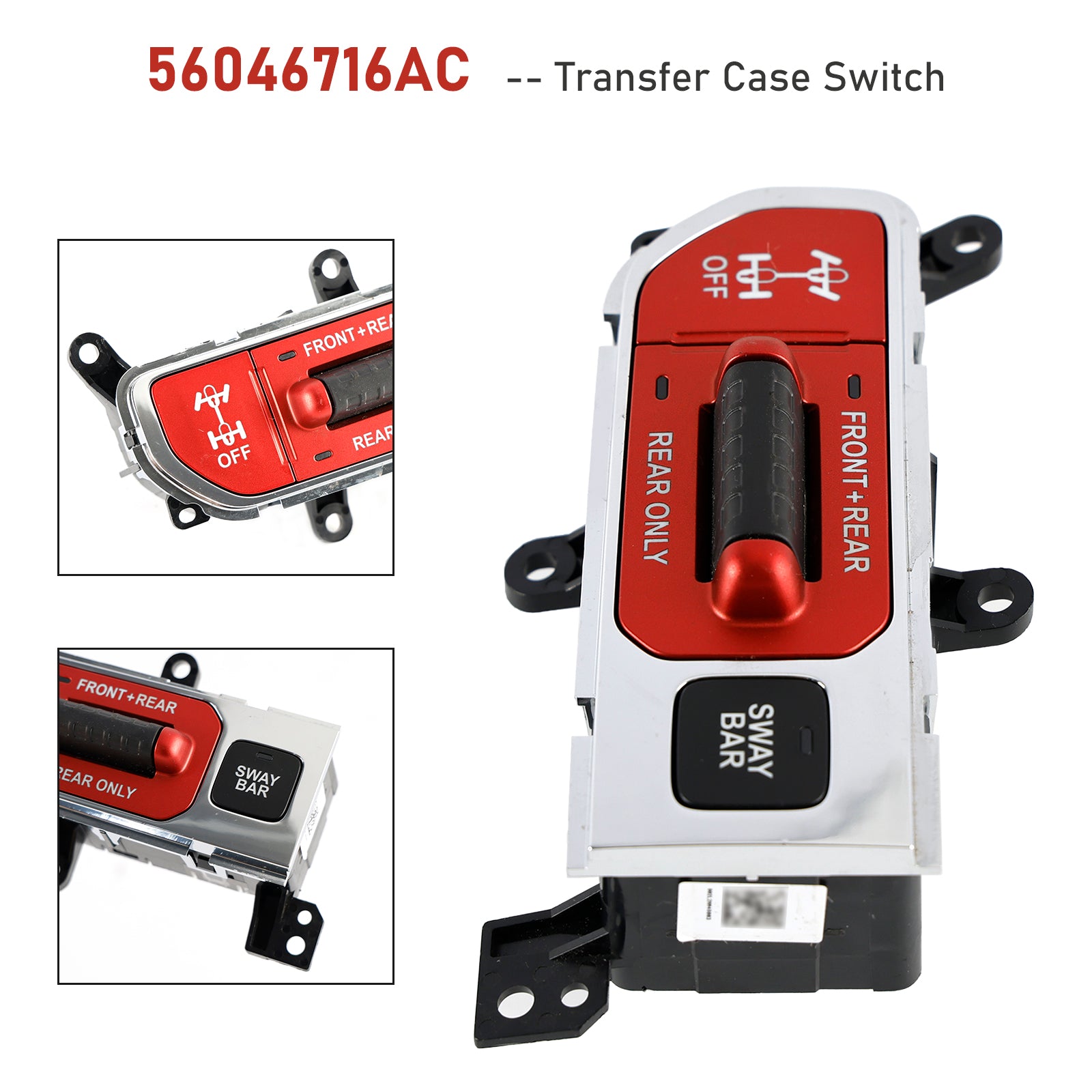 2018-2023 Jeep Wrangler JL Off Transfer Caso Caso interruptor 56046716AC