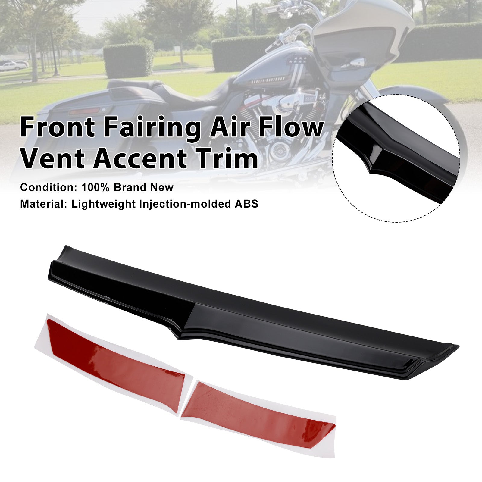Front Fairing Air Flow Vent Accent Trim For Road Glide FLTRX 2015-Up
