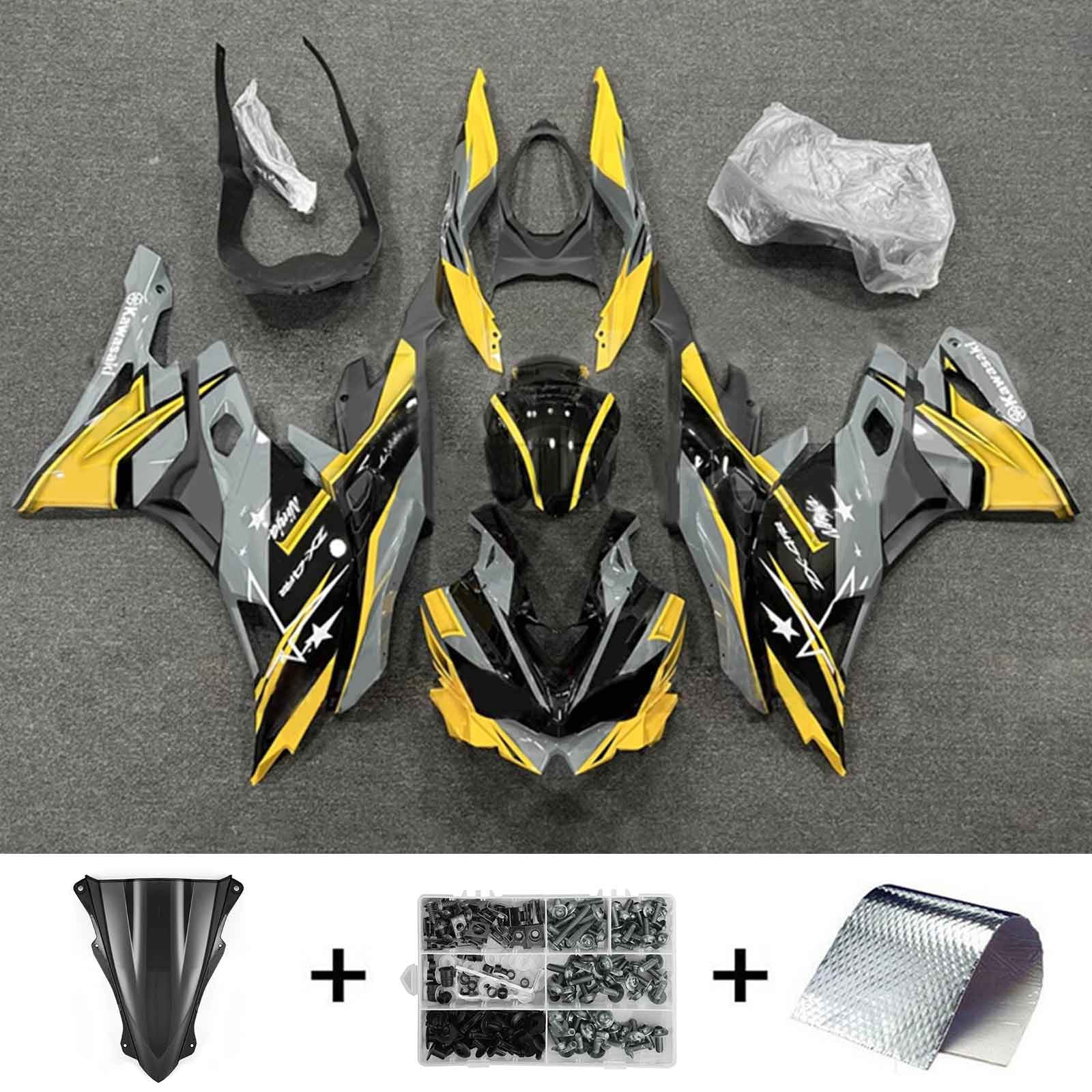 2019-2025 Kawasaki Ninja ZX-25R Amotopart Injection Fairing Kit Bodywork ABS #104