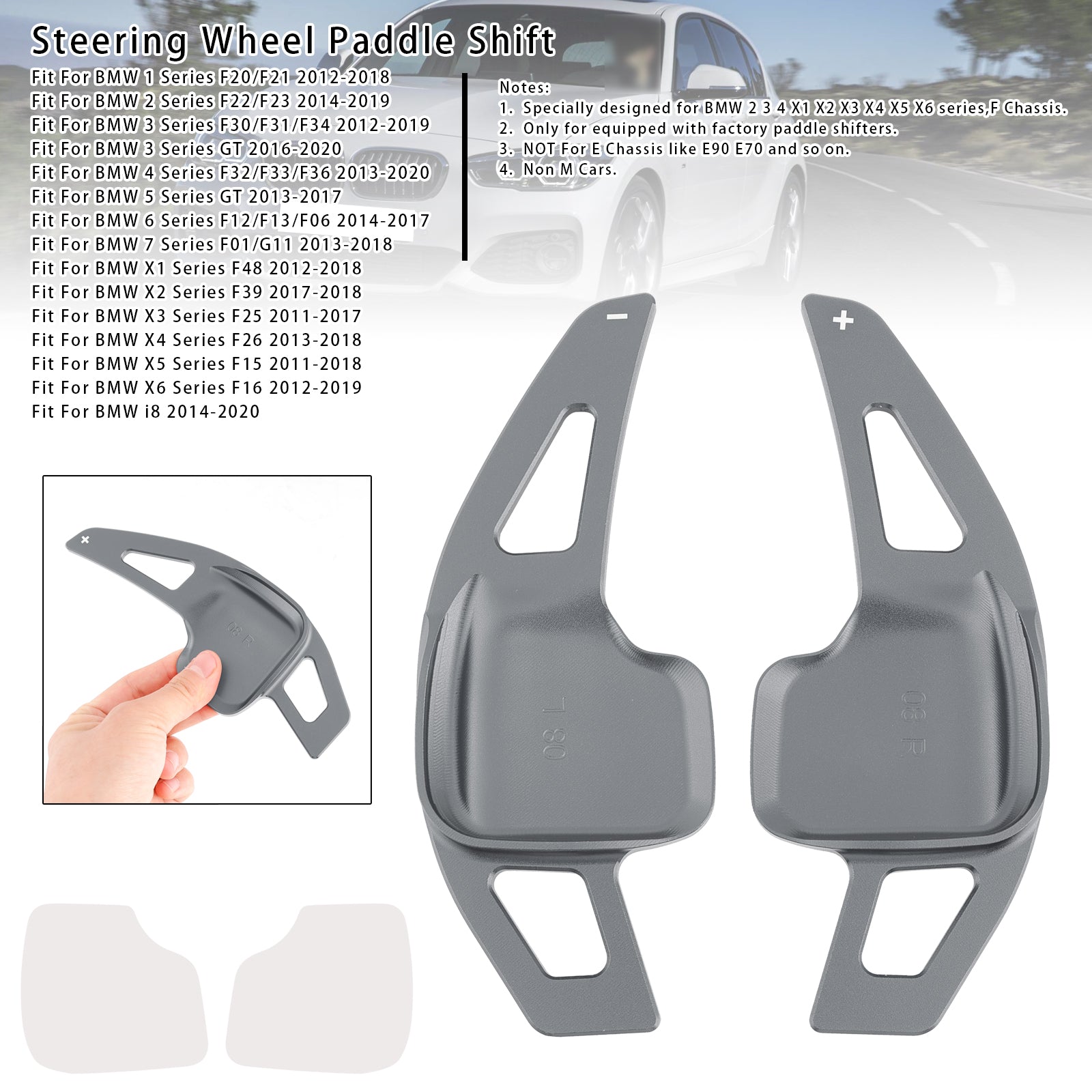 Extensiones de palanca de cambios del volante para BMW F22 F23 X1 X6