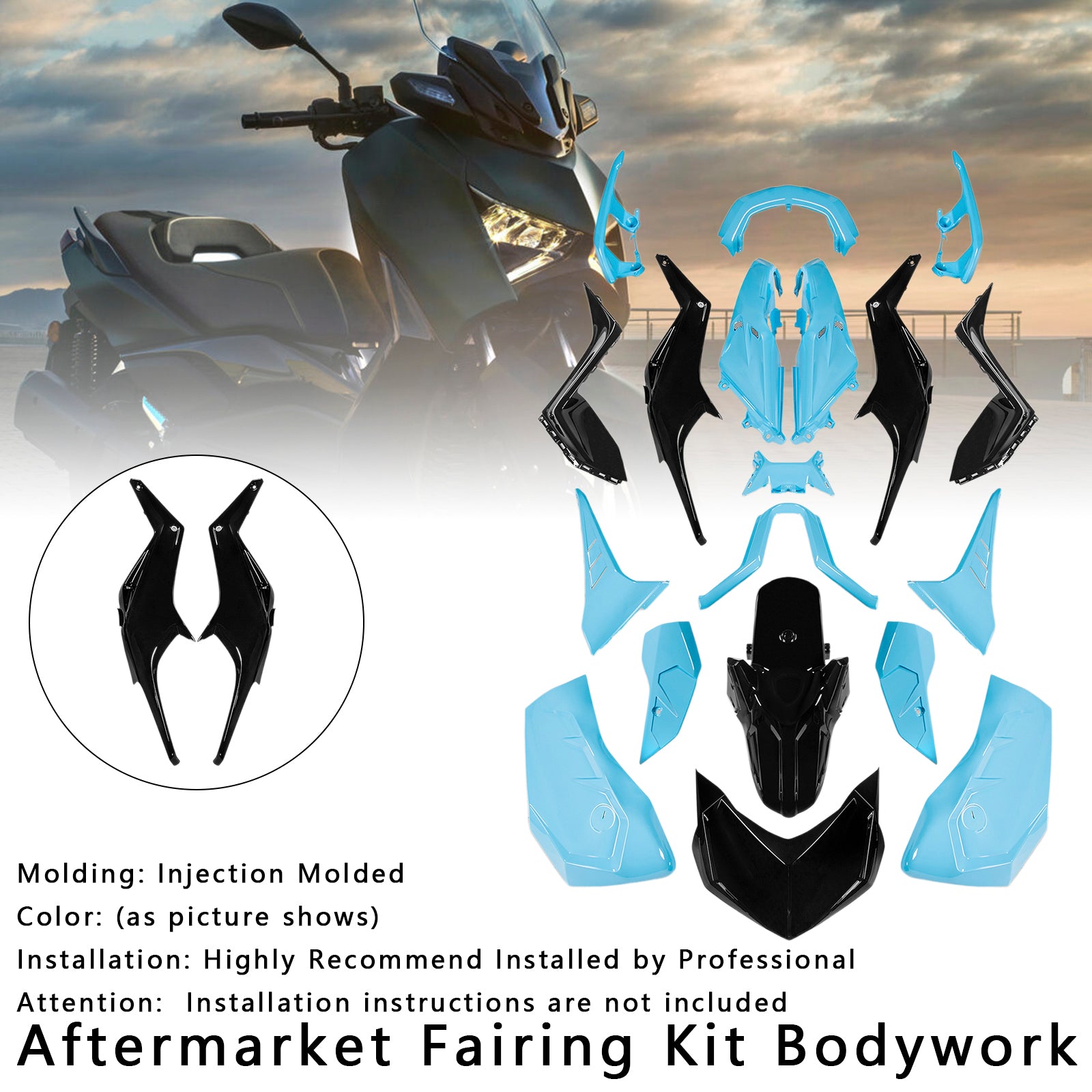 2023-2024 Yamaha X-Max 300 Xmax Injection Bodywork Fairring Kit