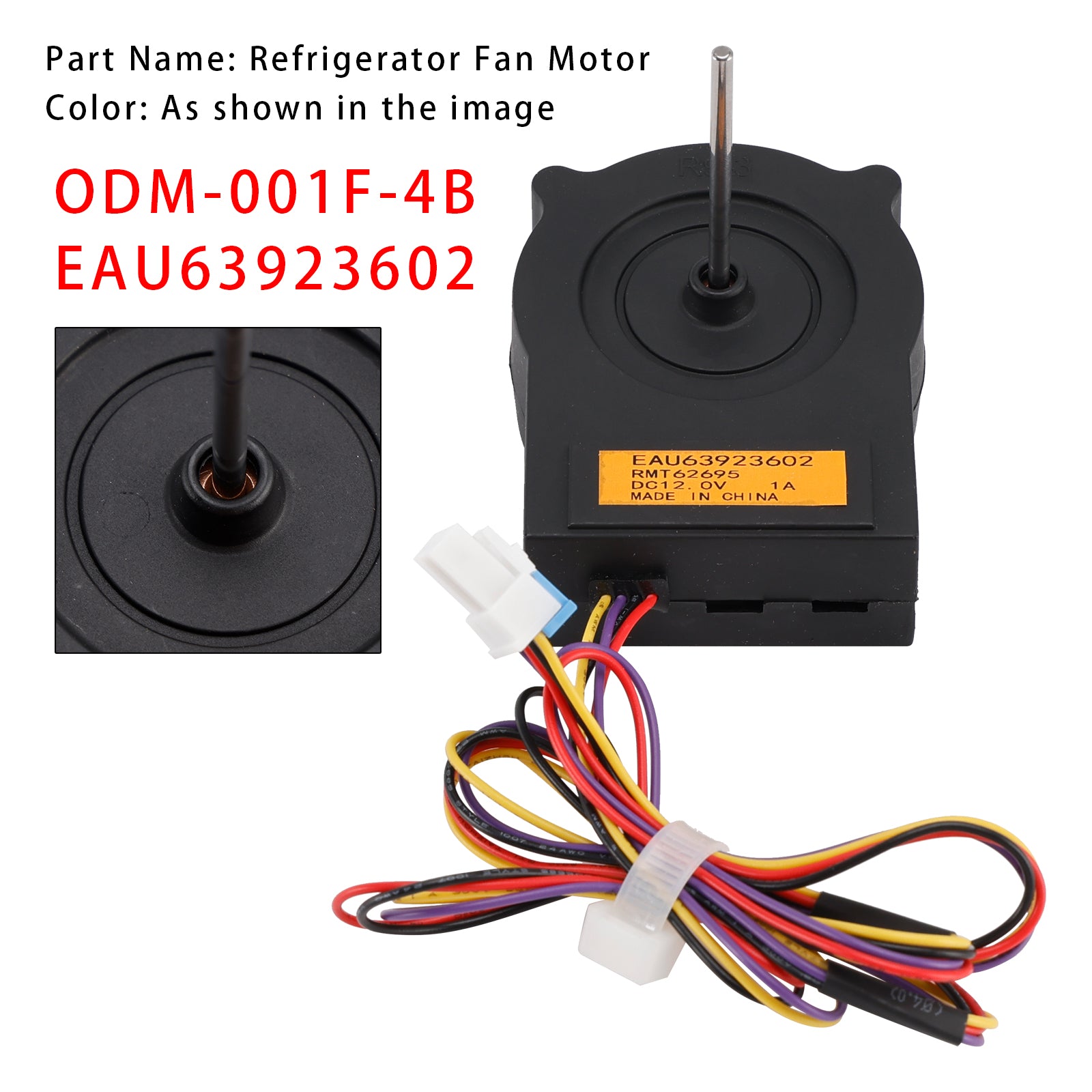 Eau63923602 kjøleskap kondensator viftemotor for LG kjøleskap DC 12V