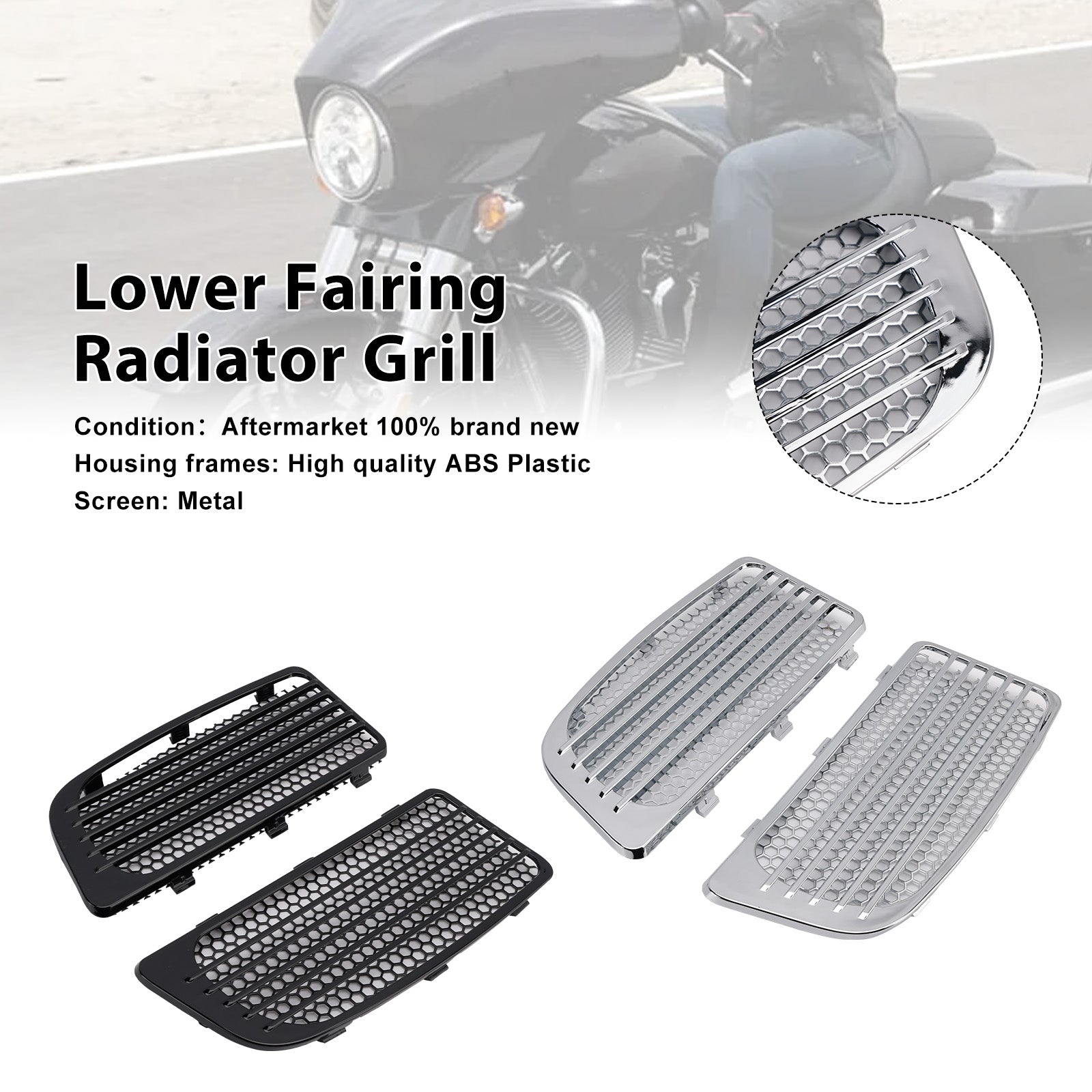 Lower Fairing Radiator Grill Fit For Road Glide King FLHR Special FLTRXS