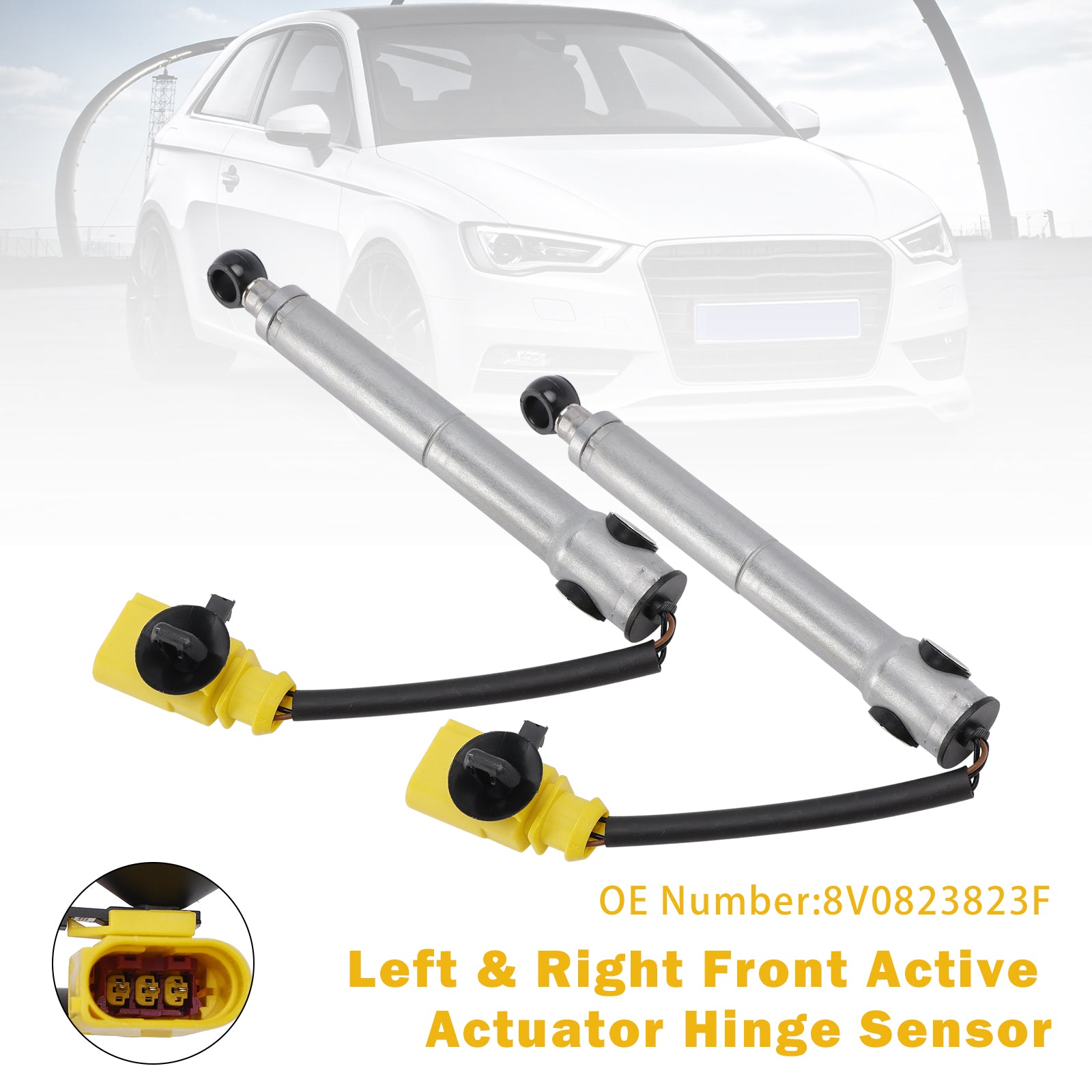 Left & Right Front Active Actuator Hinge Sensor 8V0823823F For Audi A3 2013-2016