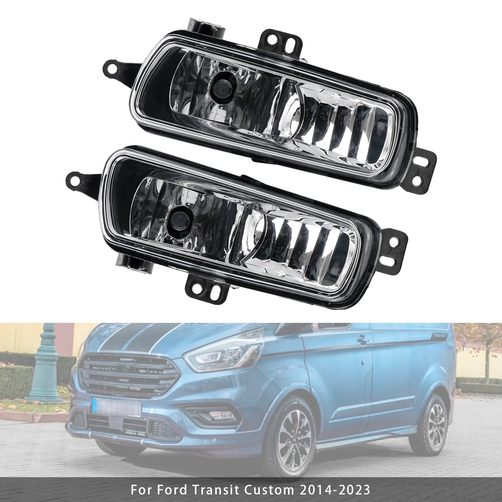 Paar mistlampen voor met lampen voor Ford Transit Custom 2014-2023