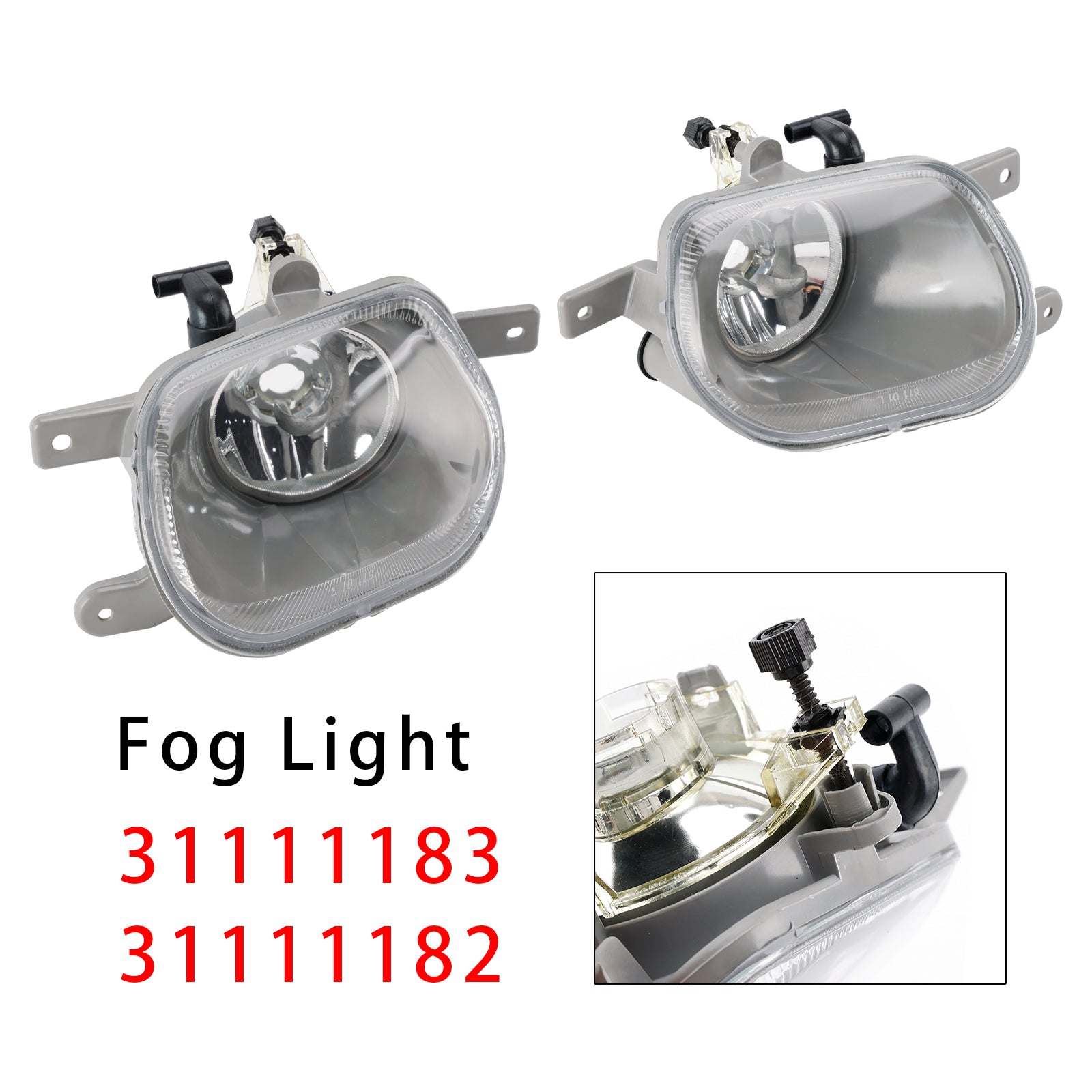 Pair Front Fog Light Lamp For Volvo XC90 I 2.5L 3.2L 4.4L 03-14 31111183