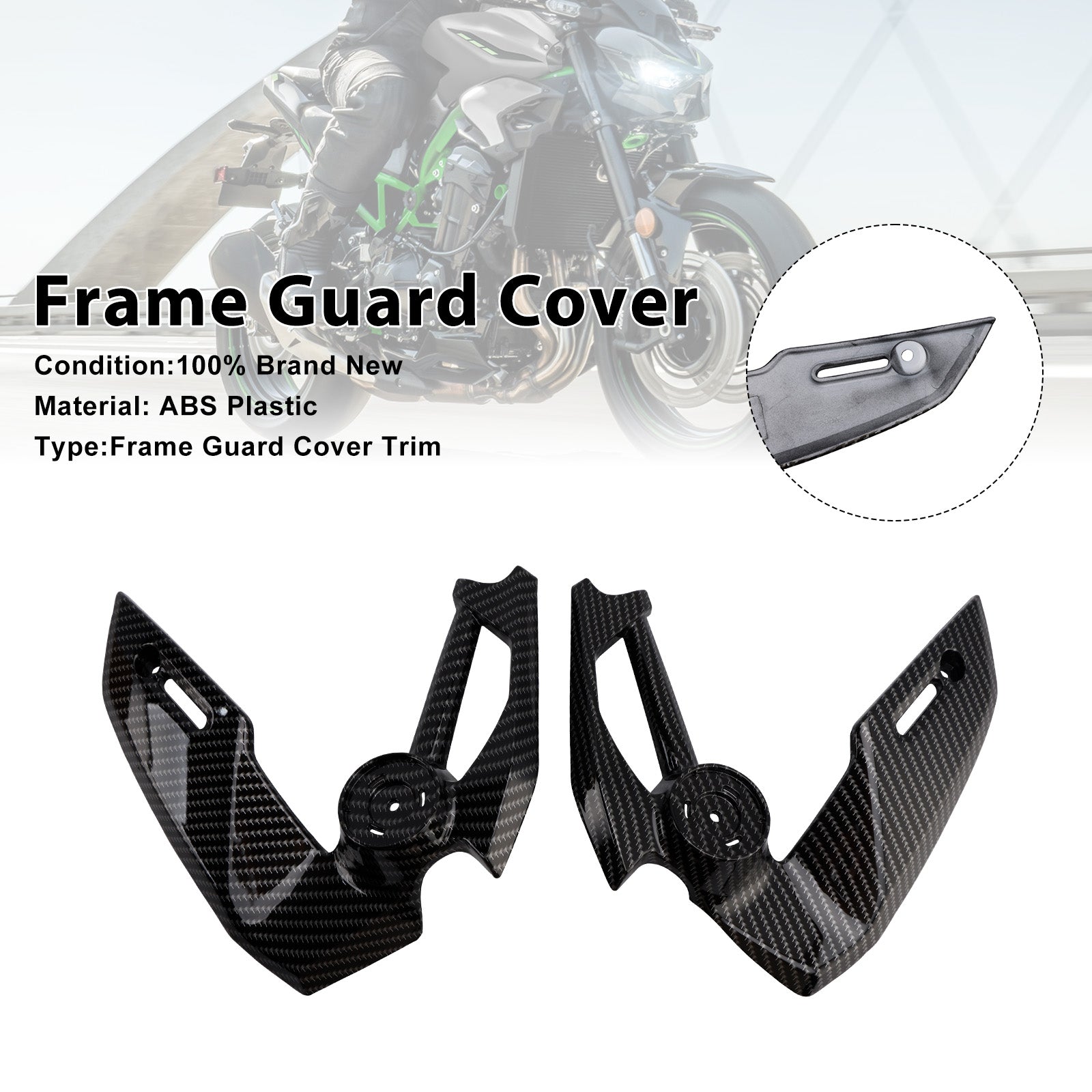 Carénage de protection du couvercle latéral du cadre Kawasaki Z900 2025-2026