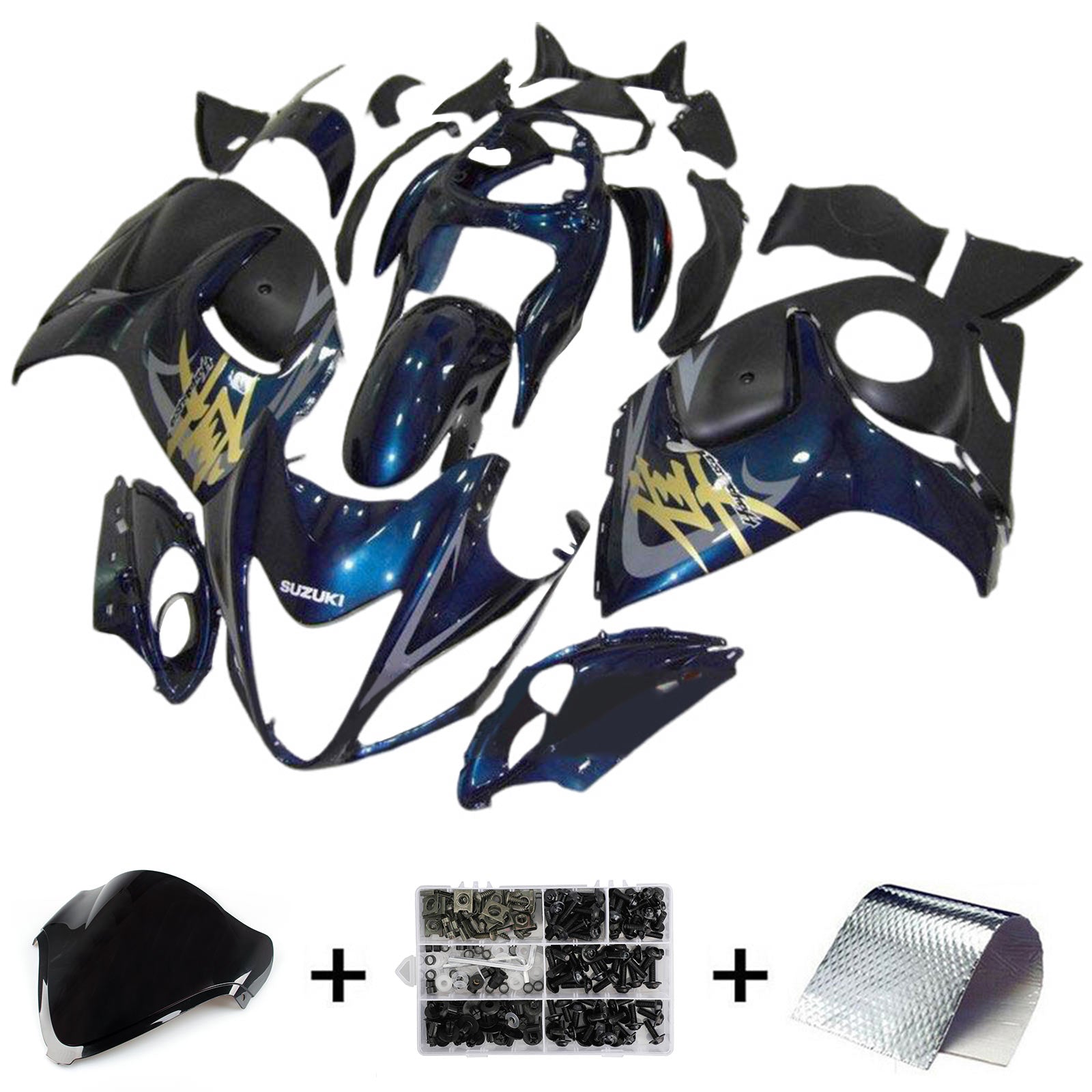 2008-2020 Suzuki Hayabusa GSX1300R Injektionsmässa kit Bodywork Plastic ABS