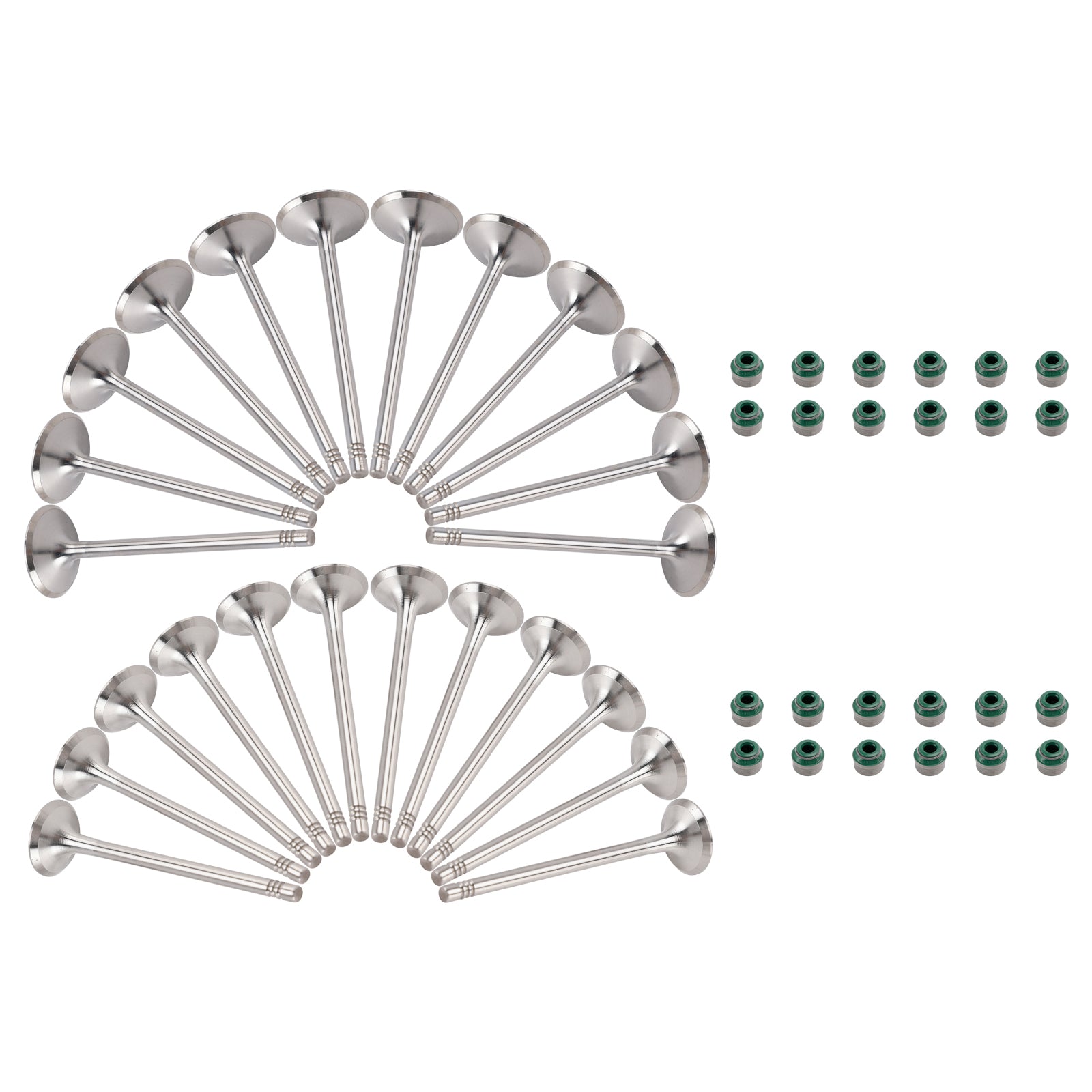 24X Intake+Exhaust Valve Set 06E109601E For Audi A4 A5 A6 A7 A8 Q5 Q7 3.0T