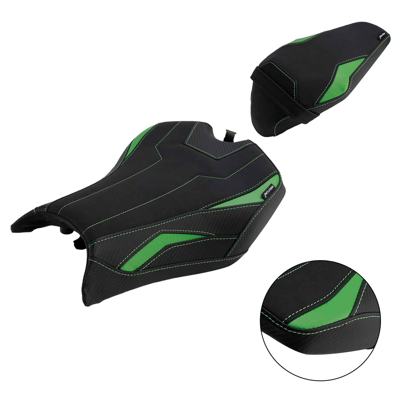 Driver&Passenger Seat Rear Cushion Green1 For Kawasaki Ninja Z900 Zr900-F 2025-