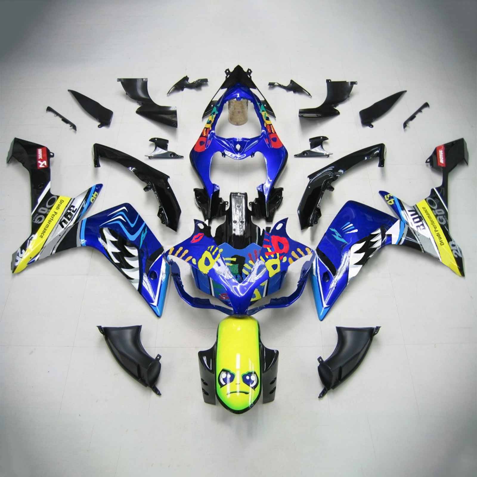 2007-2008 YAMAHA YZF 1000 R1 injektionsmässa kit Bodywork Plastic ABS #122