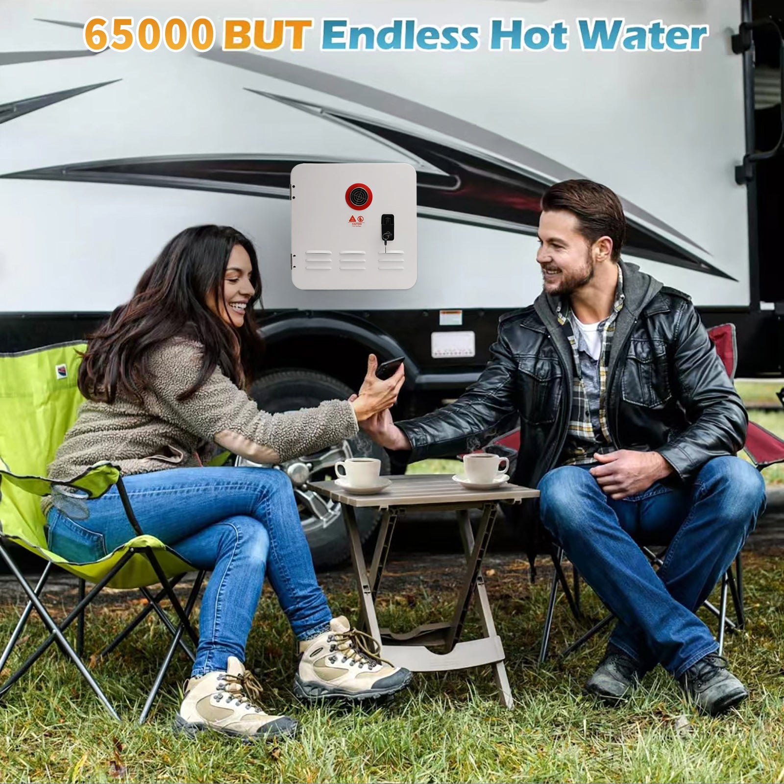 Chauffe-eau sans réservoir RV Gas propane 65000btu avec contrôleur/accessoires de douche