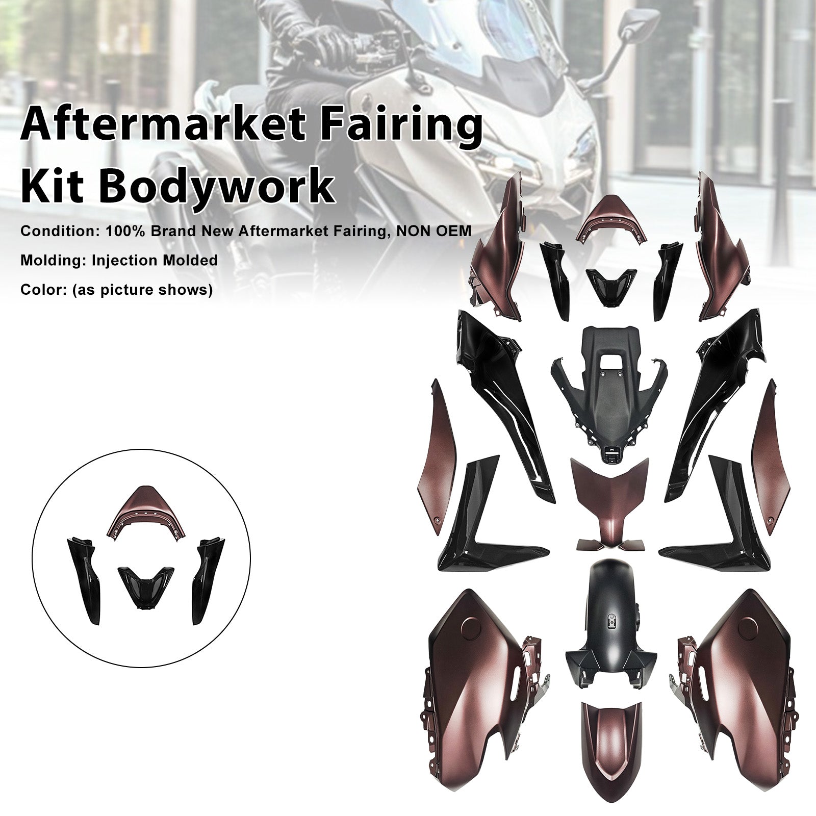 Kit de carénage de carrosserie par injection pour Yamaha TMAX560 2025-2026