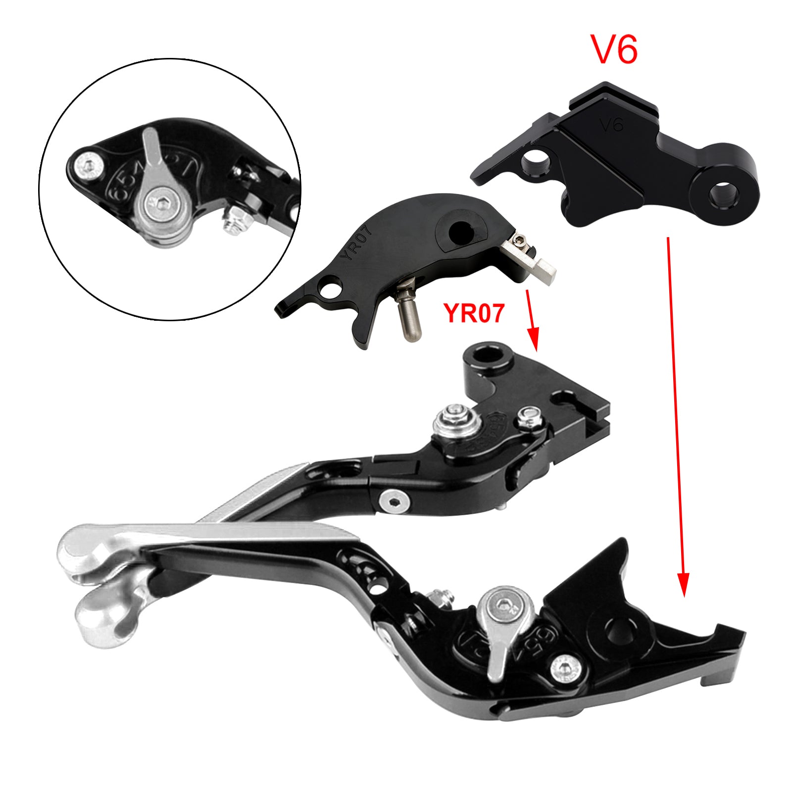 Adjustable Clutch Brake Lever fit for YAMAHA XSR900 XSR900GP MT-09 MT-09SP 24-25