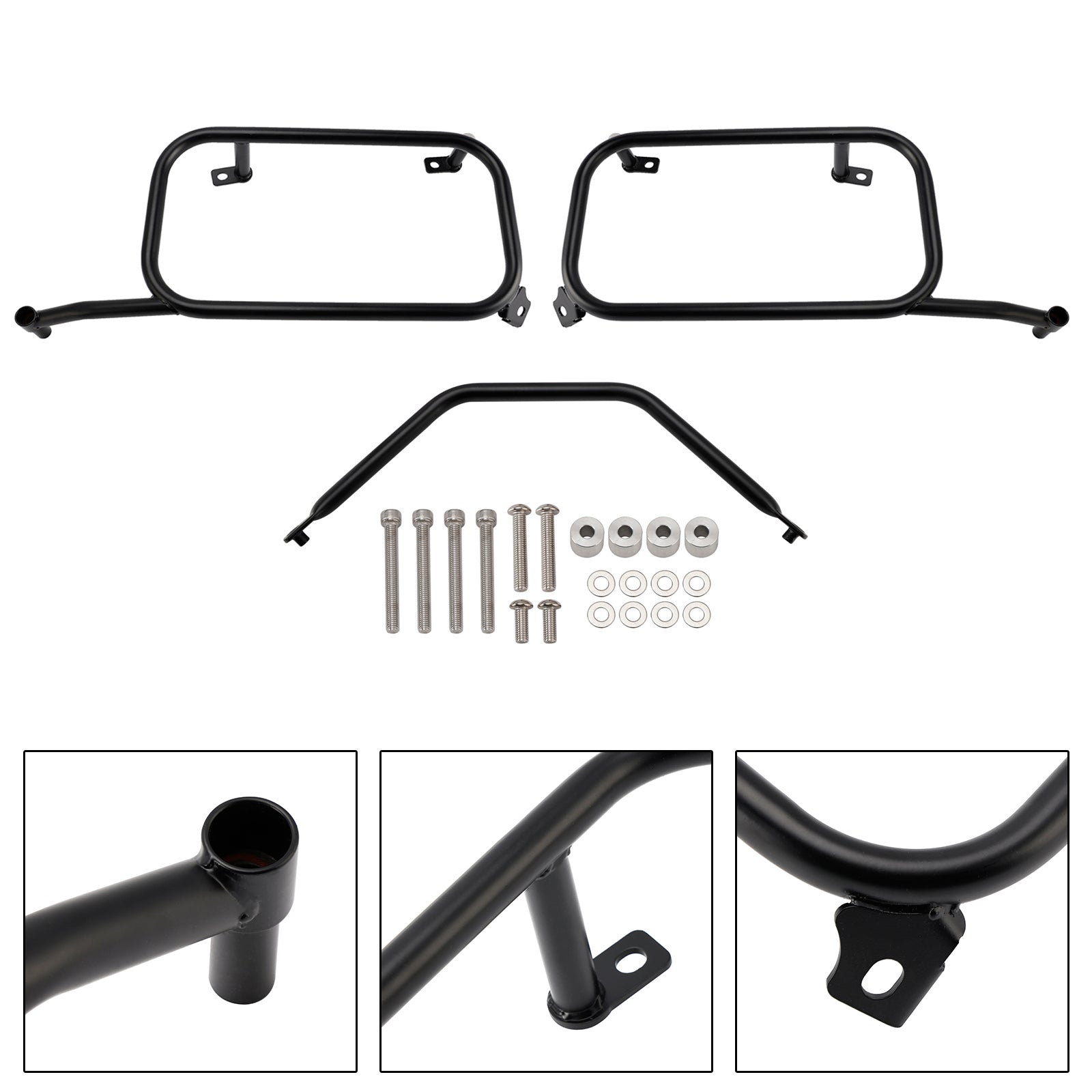 Soporte de montaje para alforja lateral izquierda, color negro, para Tiger 1200 2024-2025&Bien