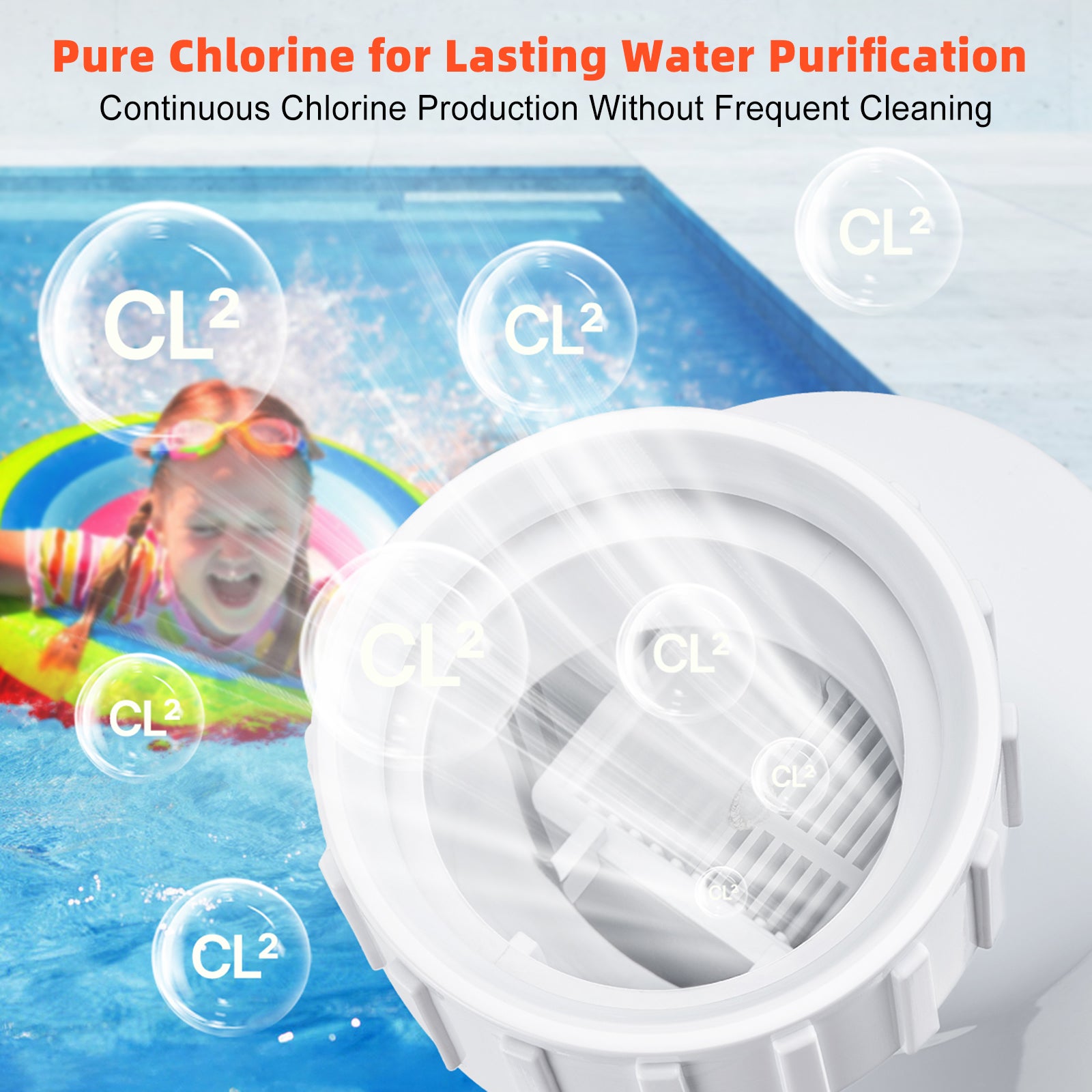 Saltklorgenerator 20Cell-15/89420001 40.000 liter for svømmebasseng