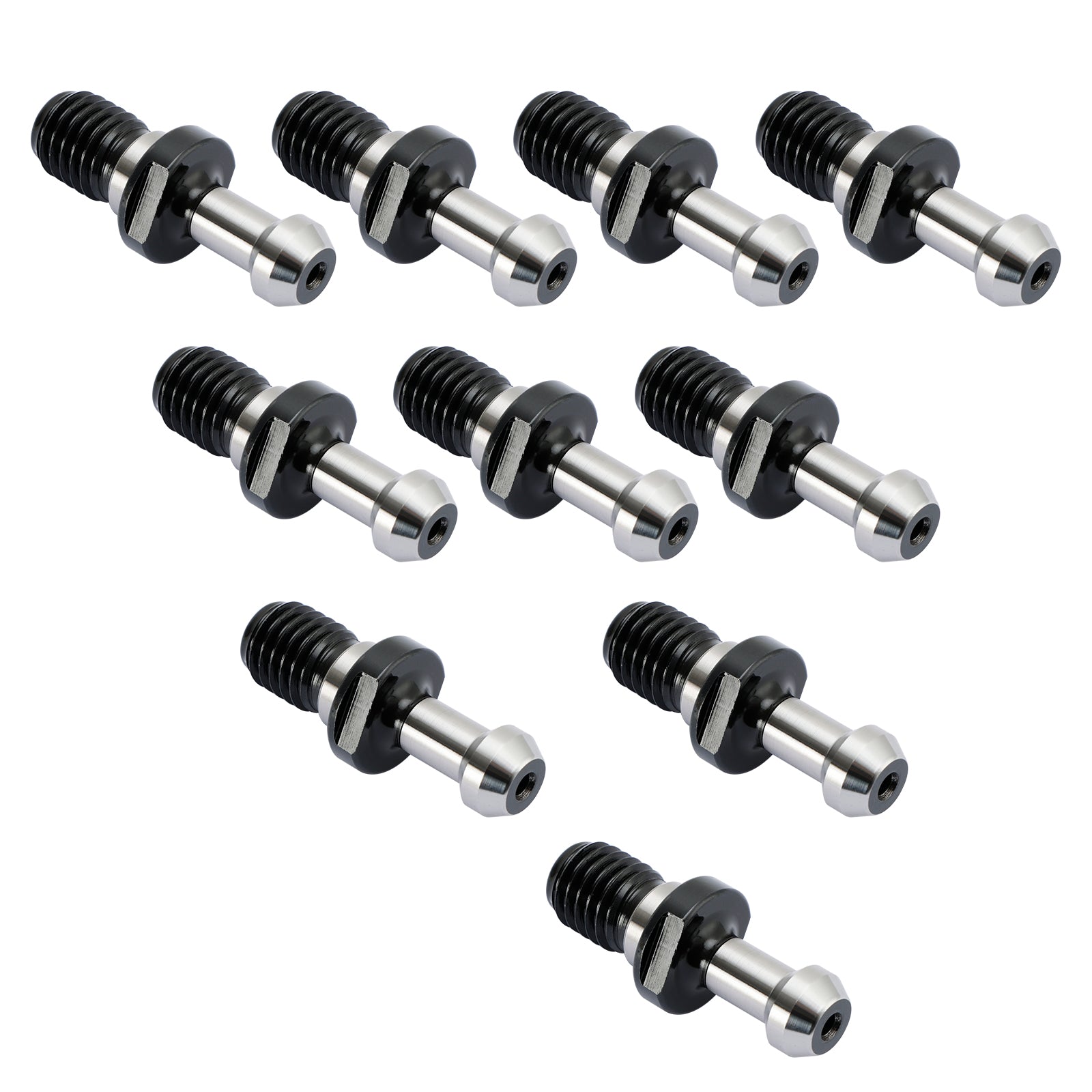 10Pcs CAT40 45掳 0.589" Degree Pull Stud Retention Knob Fits HAAS CAT CNC Silver