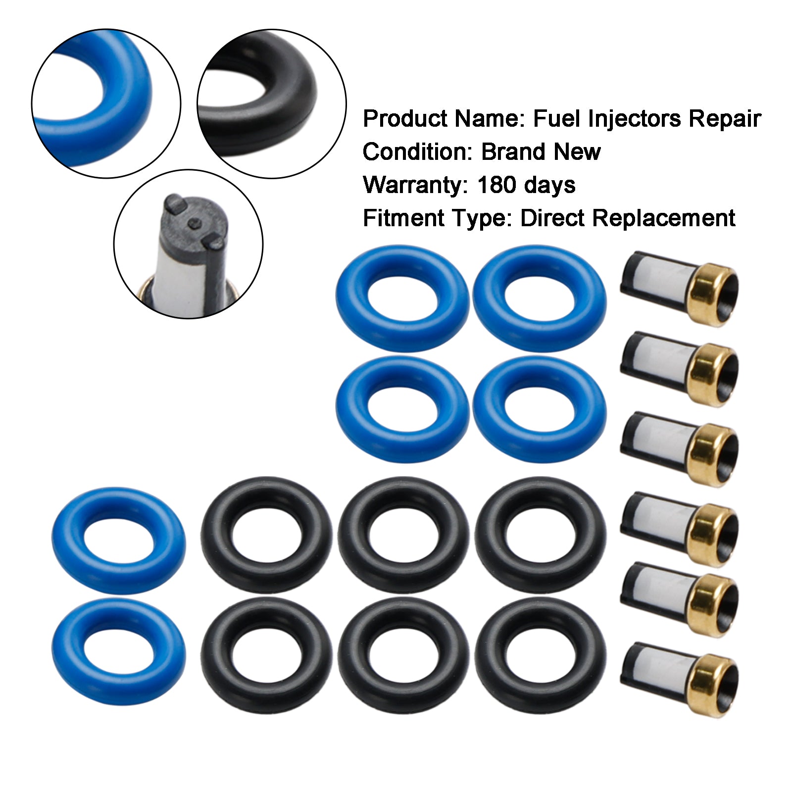 Kit de reparación de inyector de combustible FJ1058 compatible con Dodge Caliber 2007-12 Avenger 2008-14