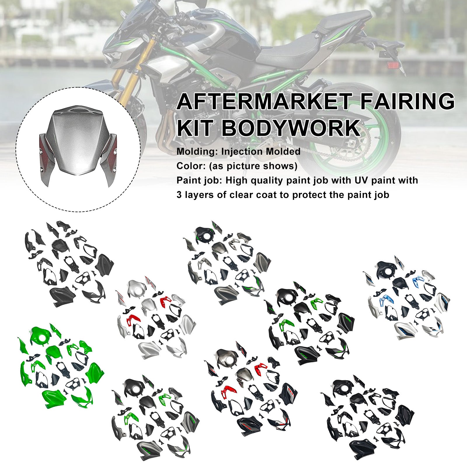 Injection Bodywork Fairing Kit for Kawasaki Z900 2025-2026
