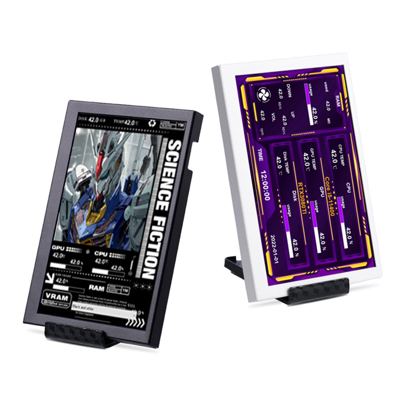 5-palcový podvozok sub-obrazovky IPS HD Smart USB Desktop Sub-Screen Type-C PC