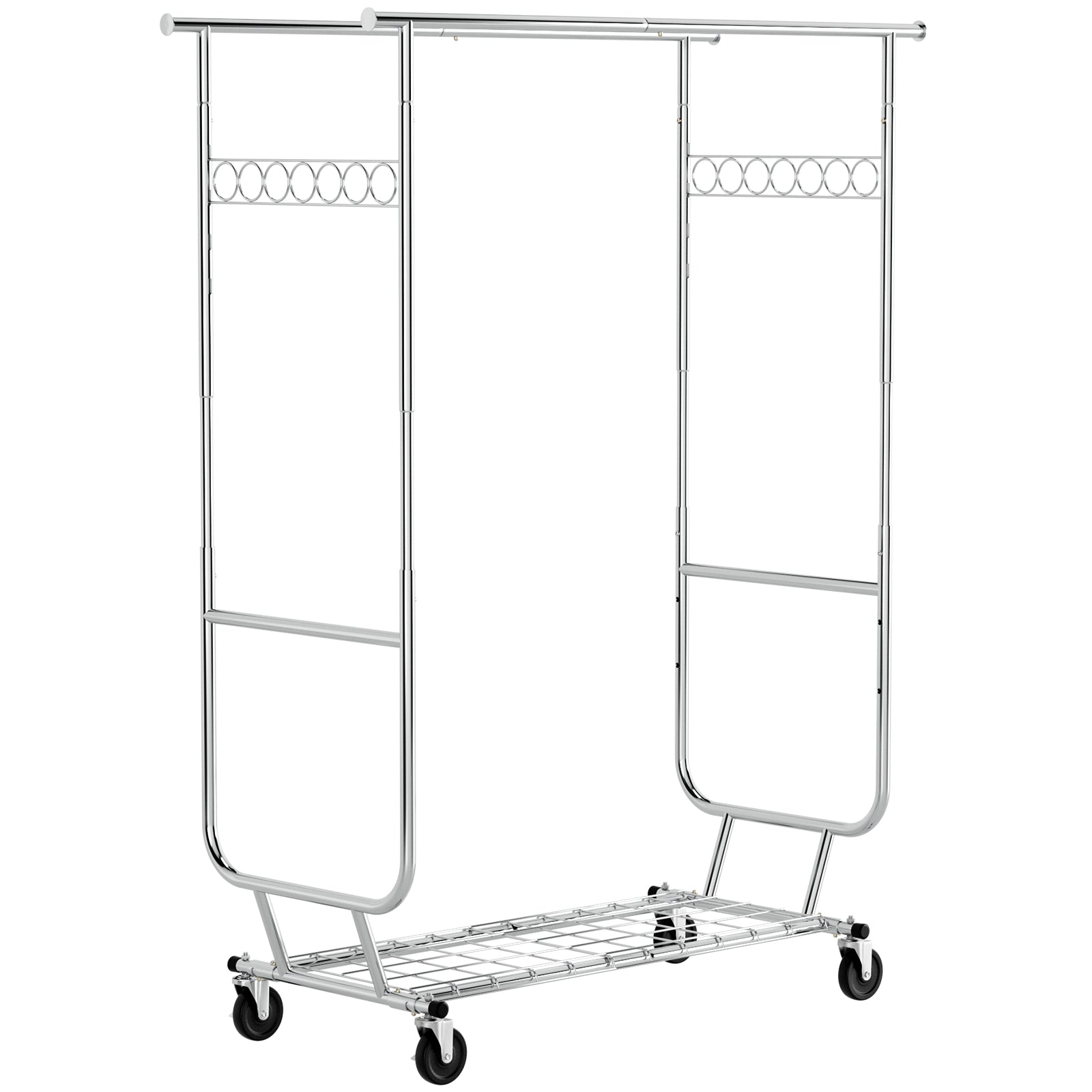 660lbs Clothing Racks with Wheels Heavy Duty Clothes Rack Metal Clothes Storage Portable Closet